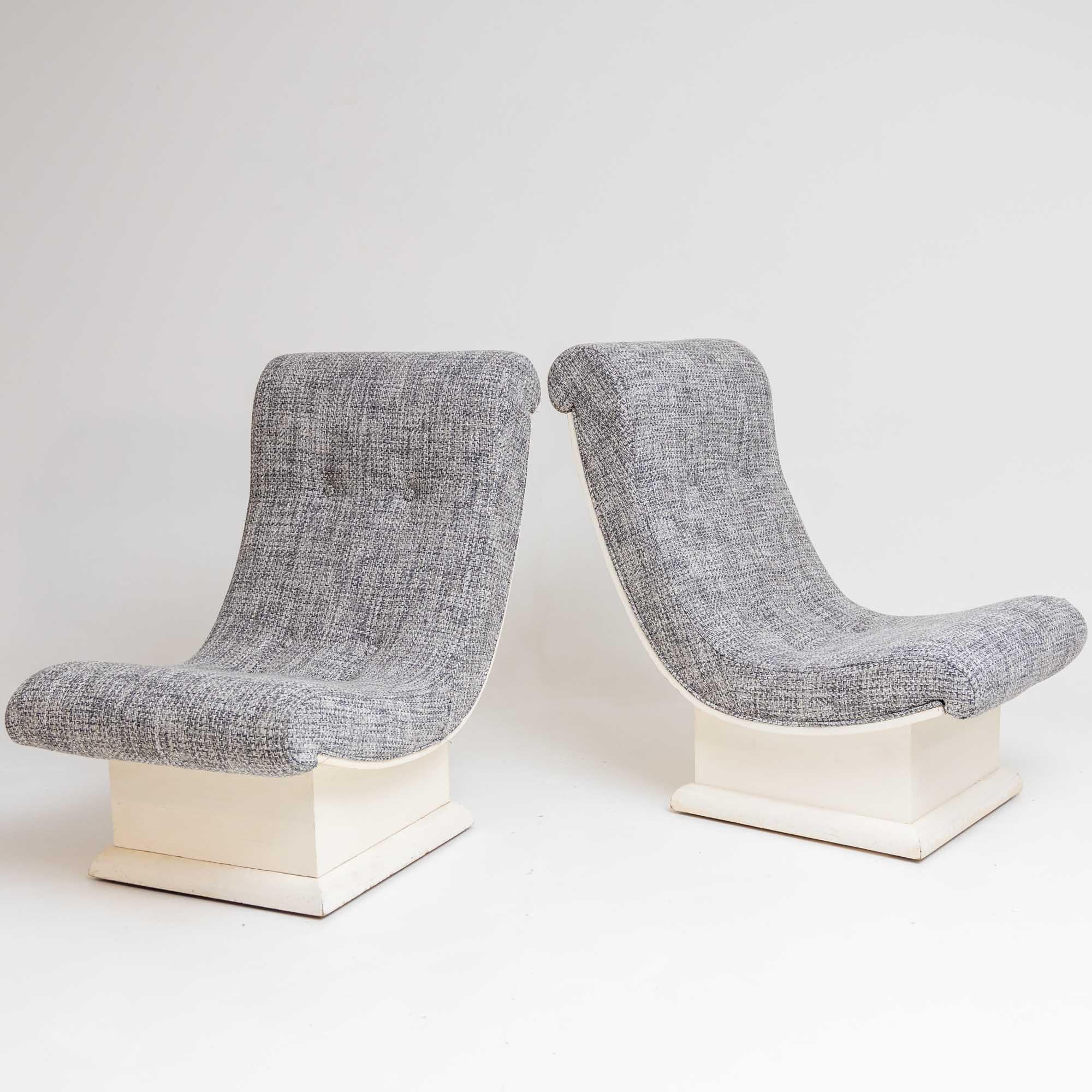 Italian Large Lounge Chairs, Mid-20th Century For Sale