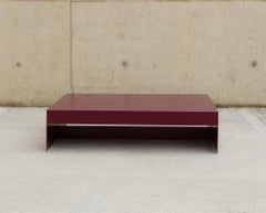 Large Low Burgundy Single Form Coffee / Sofa Table - Customisable