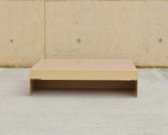 Large Low Butternut Beige Single Form Coffee / Sofa Table - Customisable