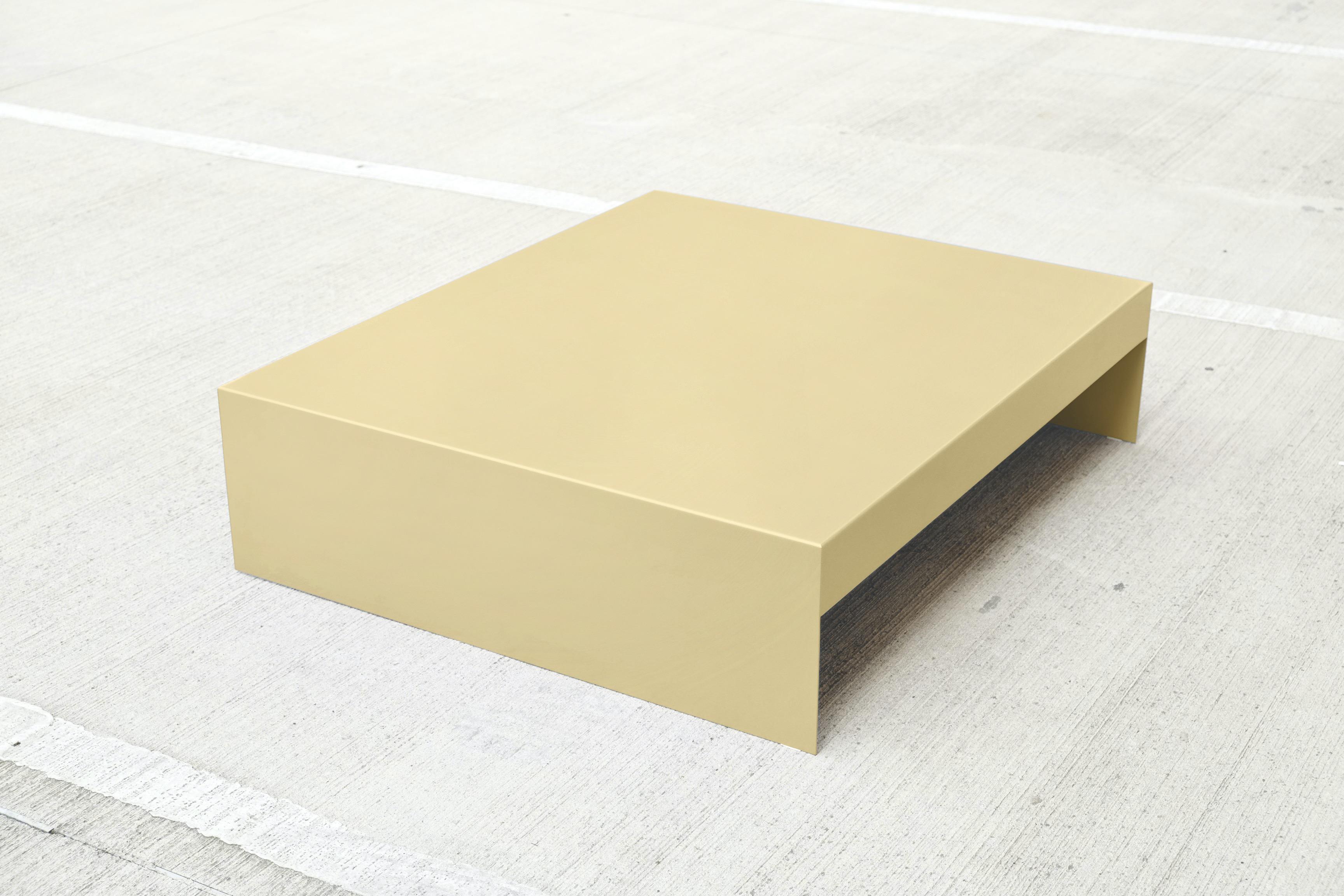 Large Low Pink Single Form Coffee / Sofa Table - Customisable For Sale 7