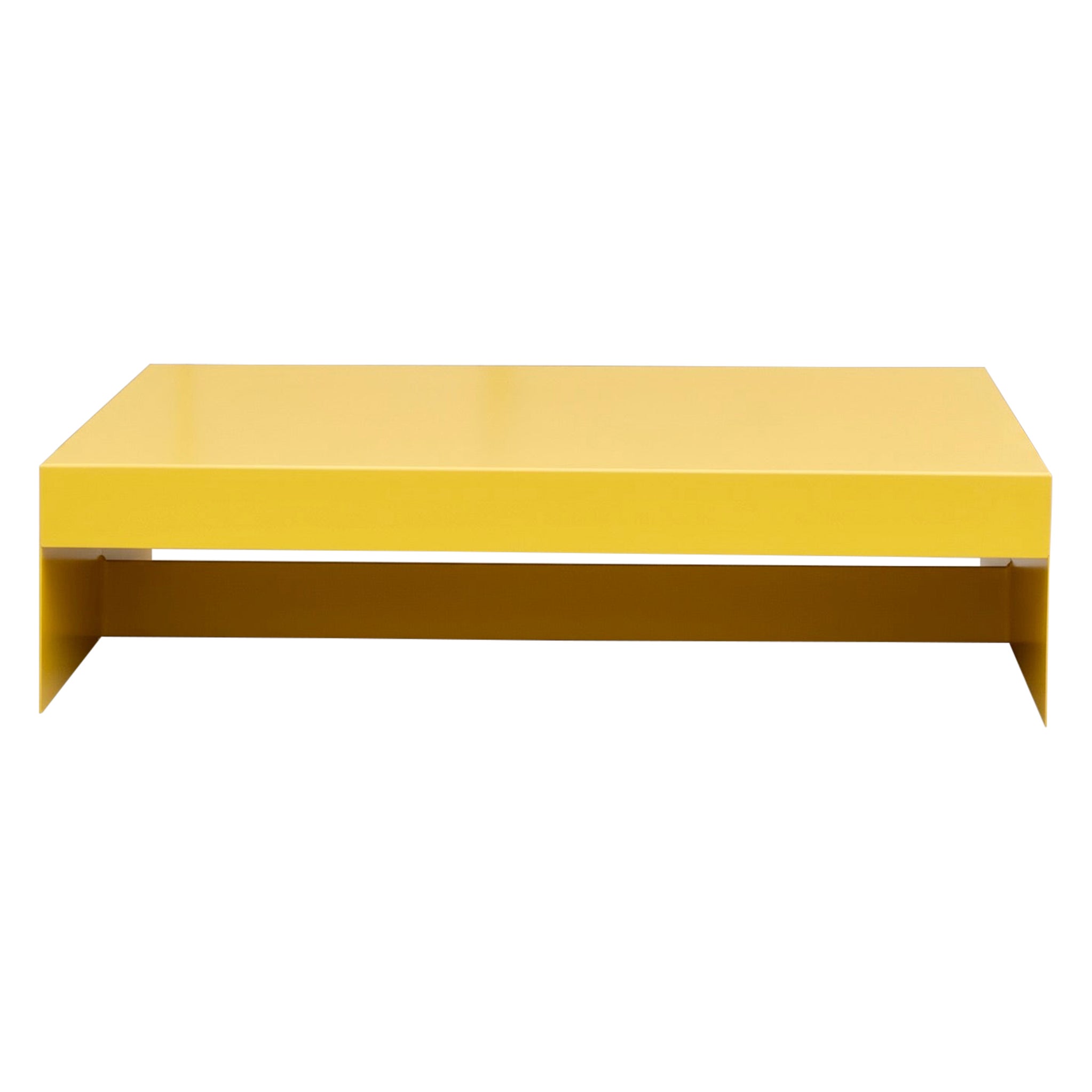 Large Low Yellow Single Form Coffee / Sofa Table - Customisable