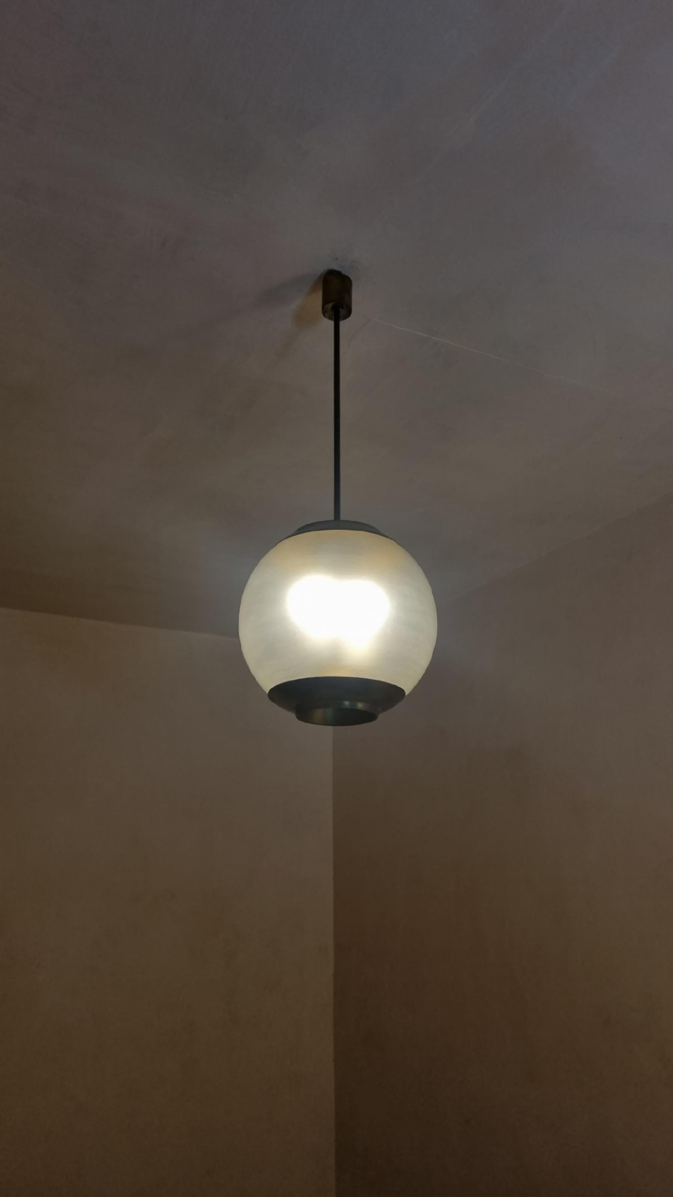 Mid-Century moderno Large LS2 ceiling lamp designed by Luigi Caccia Dominioni for Azucena 1952 in vendita
