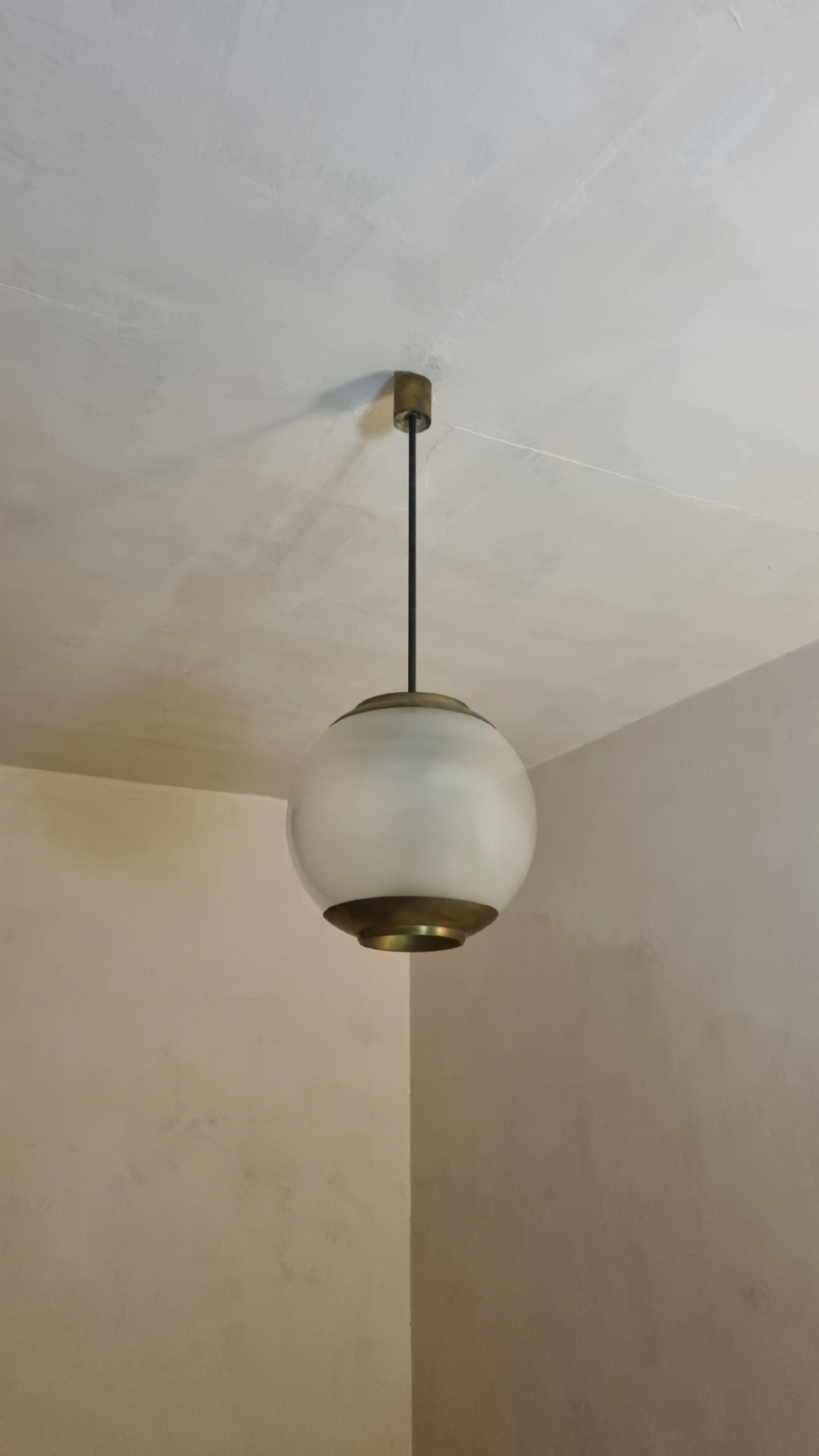 Large LS2 ceiling lamp designed by Luigi Caccia Dominioni for Azucena 1952 In condizioni buone in vendita a Arezzo, Italy