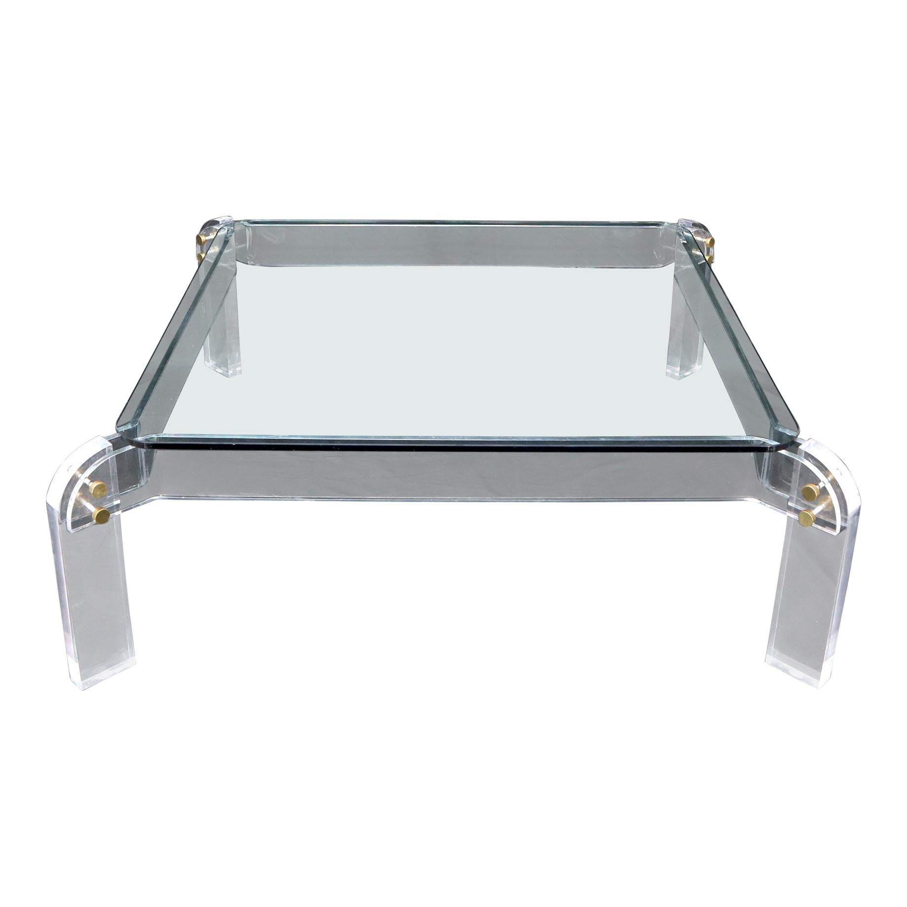 Large Oversize Square Glass Top Coffee Table Twisted Rope Base For Sale
