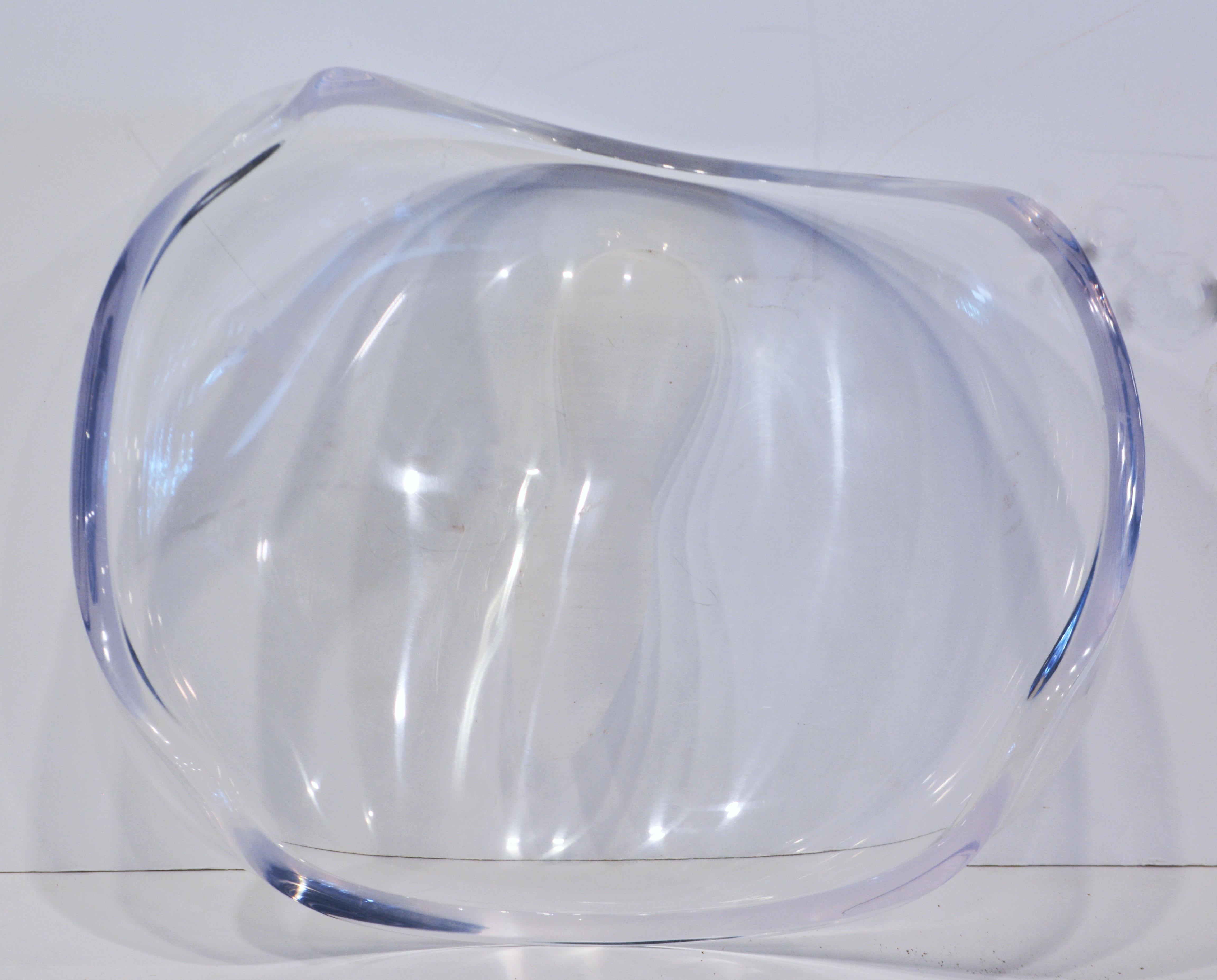Large Lucite Biomorphic Freeform 'Astrolite' Bowl Attributed to Ritts Co. of LA 1