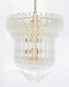 Large Lucite Chandelier, Six Tiers, 1970s