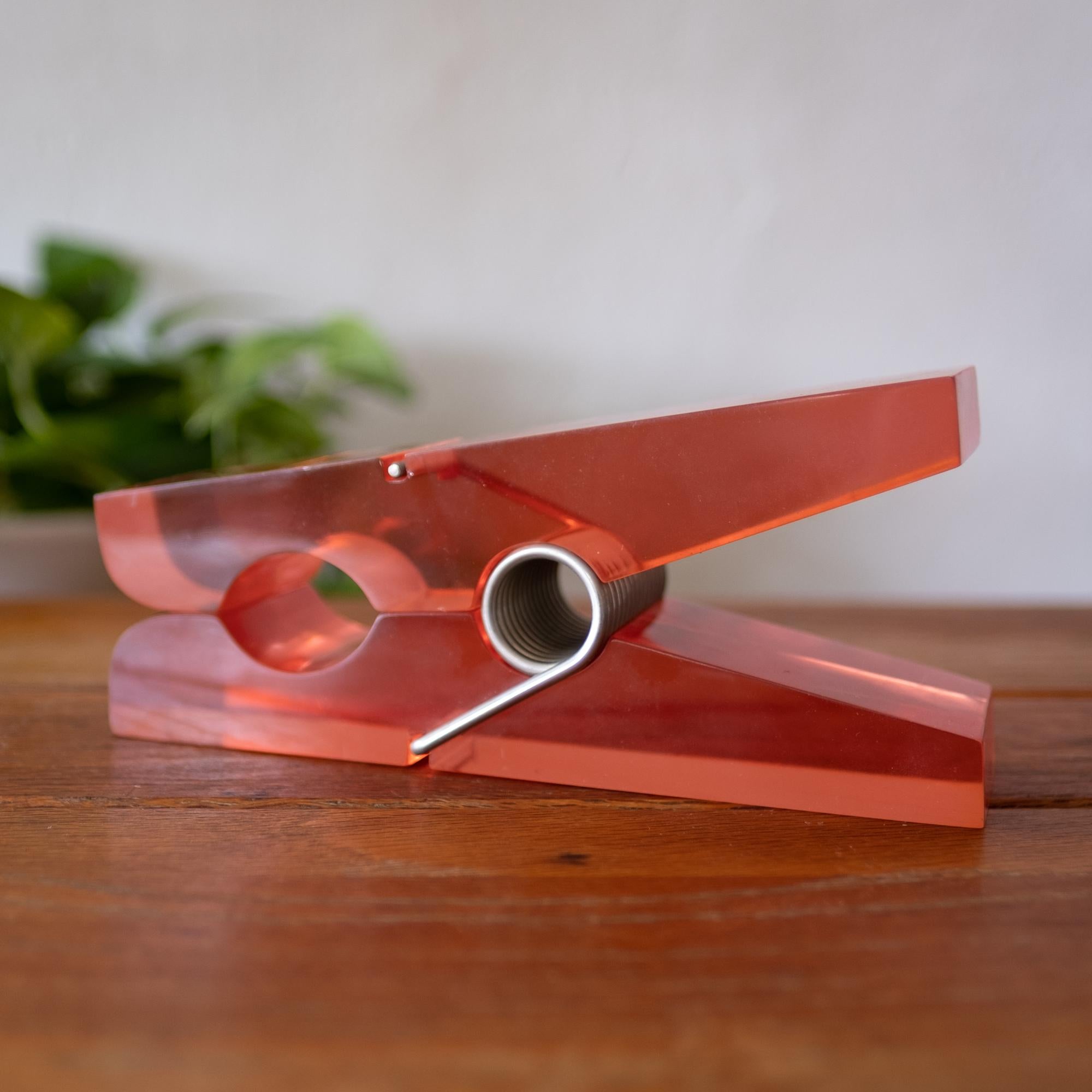 Large Lucite Clothespin Paperweight Desk Accessory, 1970s 2