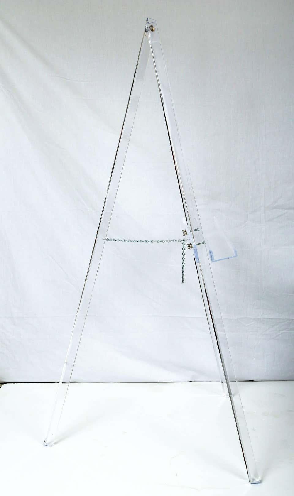 Contemporary Large Lucite Easel