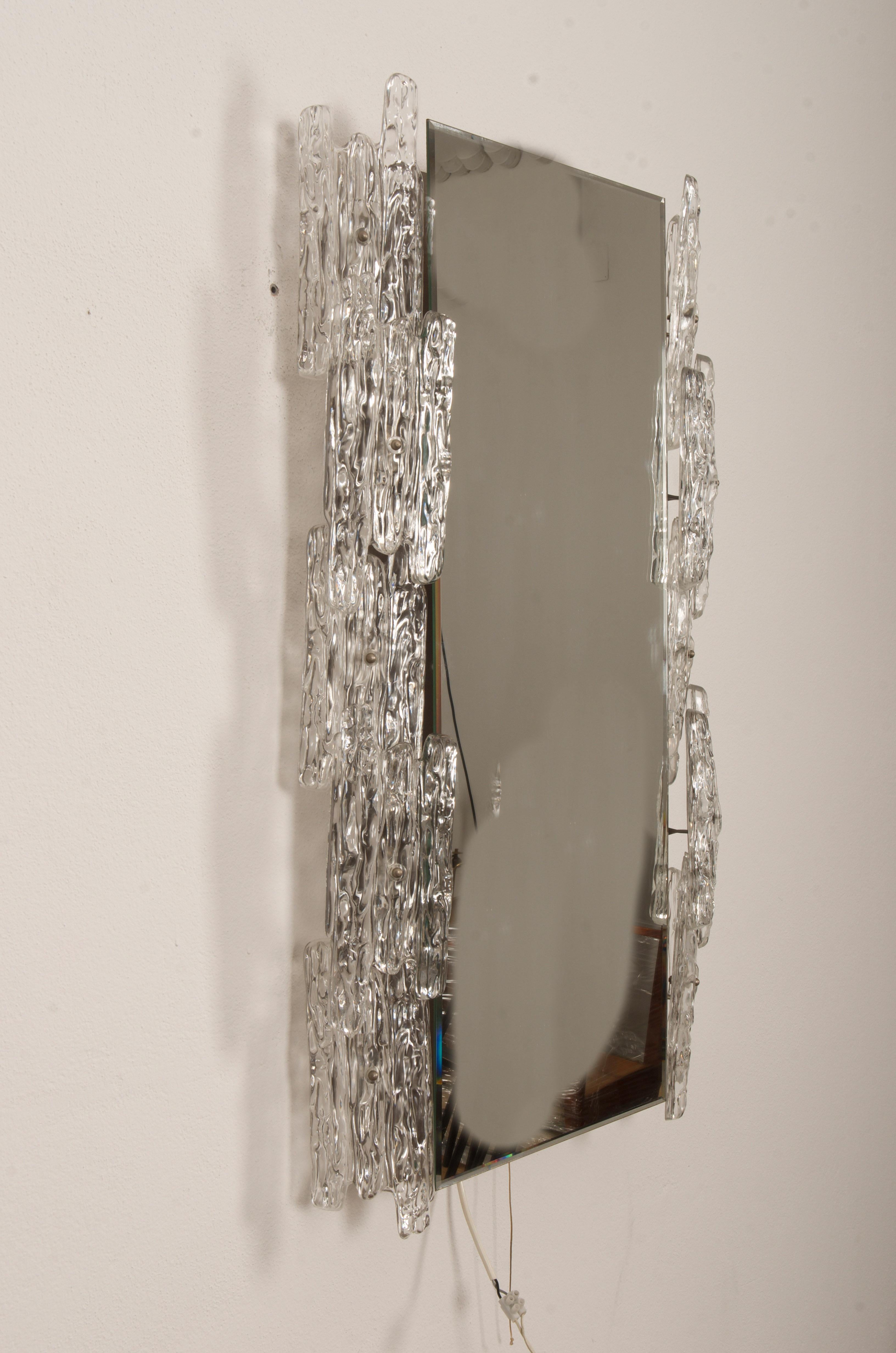 Mid-20th Century Large Lucite Mirror by Kalmar Franken For Sale