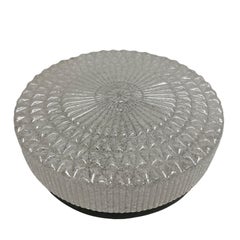 Large Lucite Starburst Pattern Flush Mount Ceiling Light Fixture, 1980s