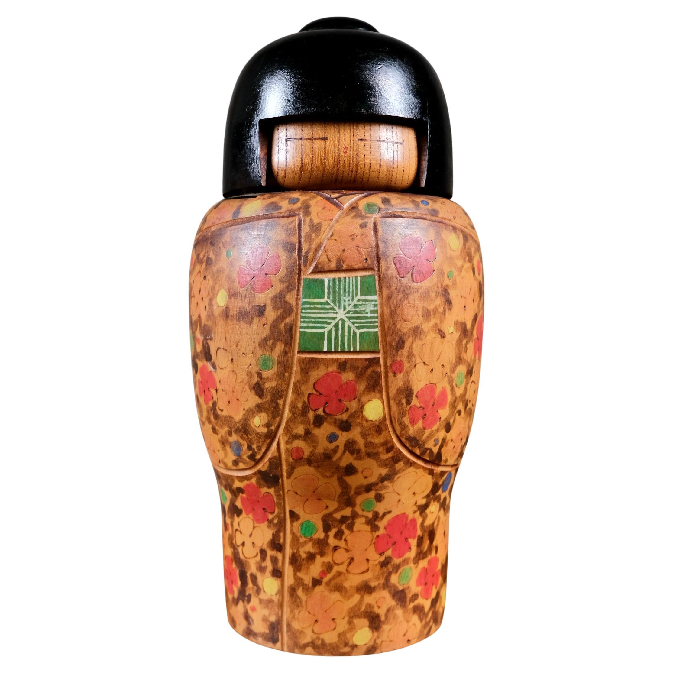 Large Lucky Charms Kokeshi, by Toa Sekiguchi, 1970s, Japan