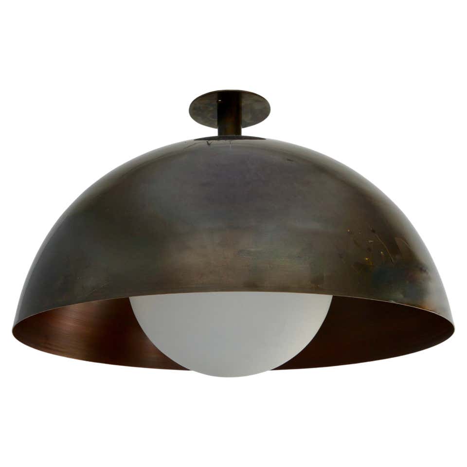 Copper Flush Mount Lighting | 1stdibs | copper flush mount ceiling ...