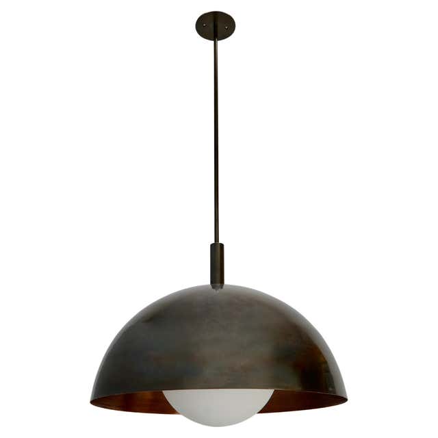 1 of the 3 Brutalist Copper Pendant Lamp in the style of Nanny Still ...