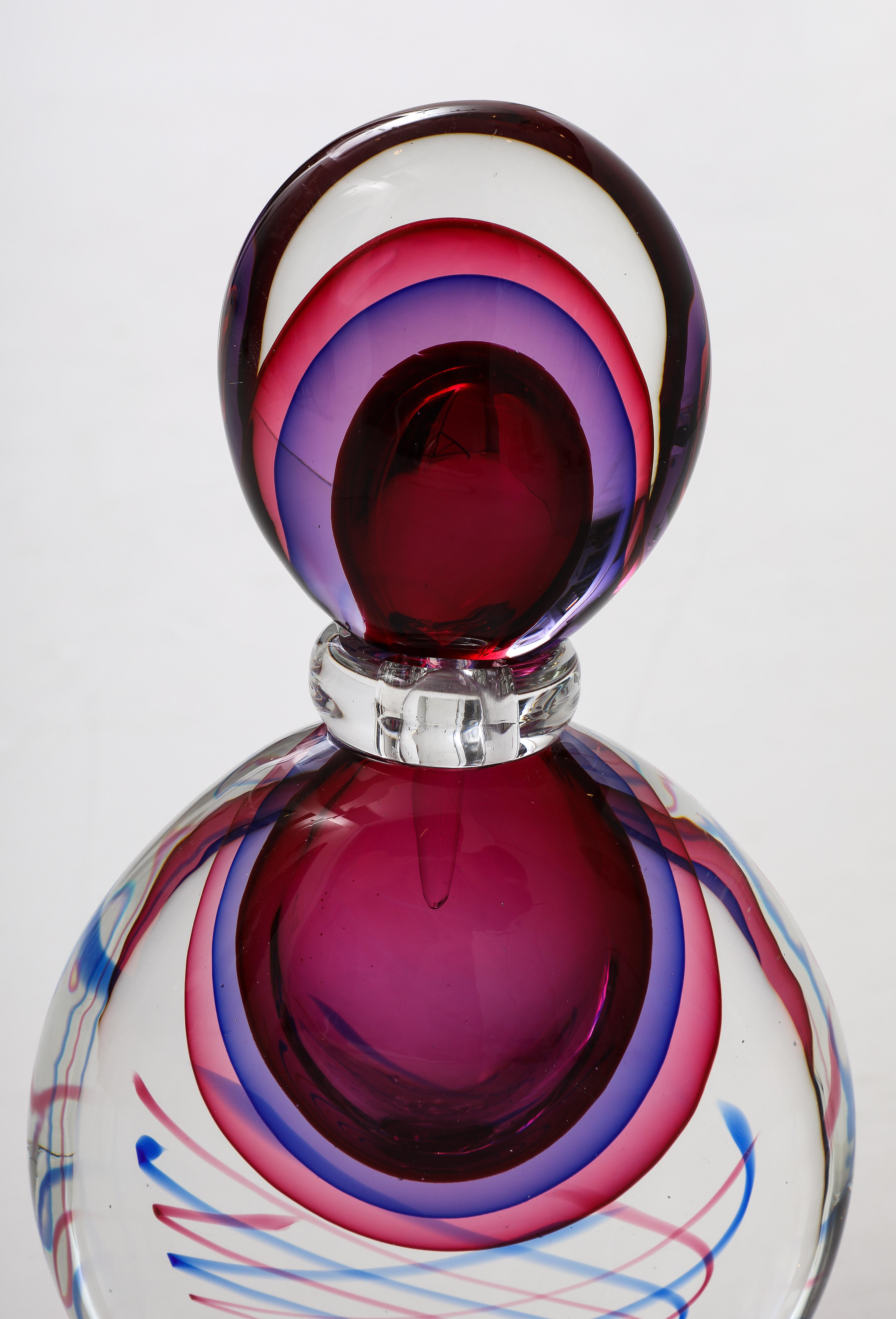 Grande bouteille en verre de Murano de Luigi Onesto  Bon état - En vente à New York, NY