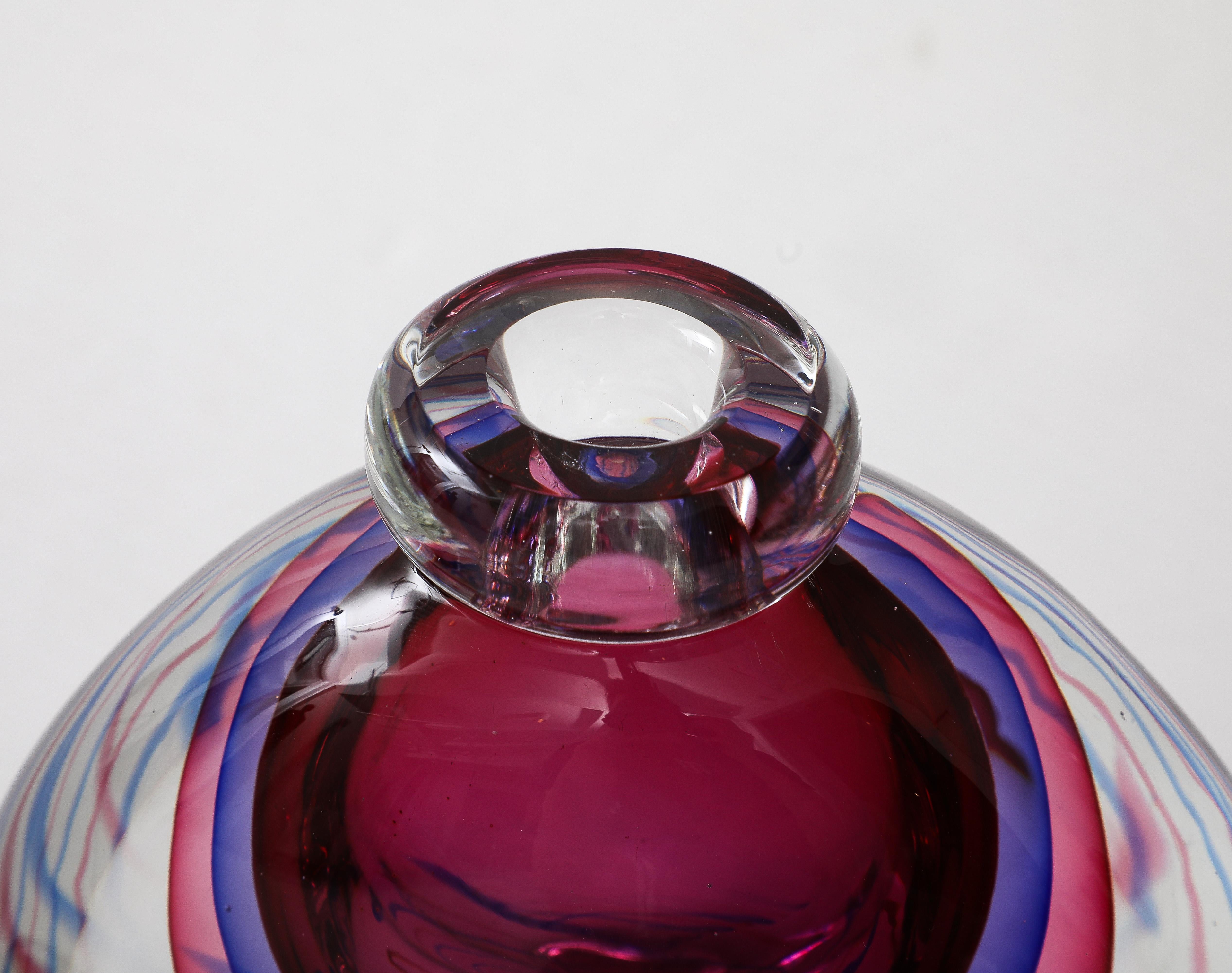 Grande bouteille en verre de Murano de Luigi Onesto  en vente 1