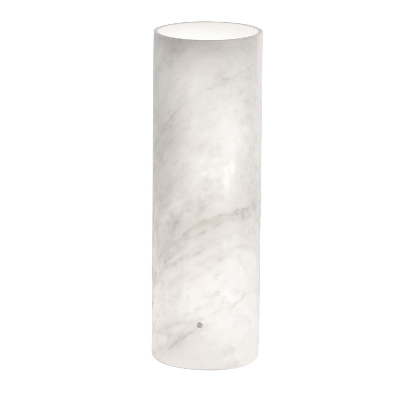 Lamp in white Carrara marble, matte polished finish.
 