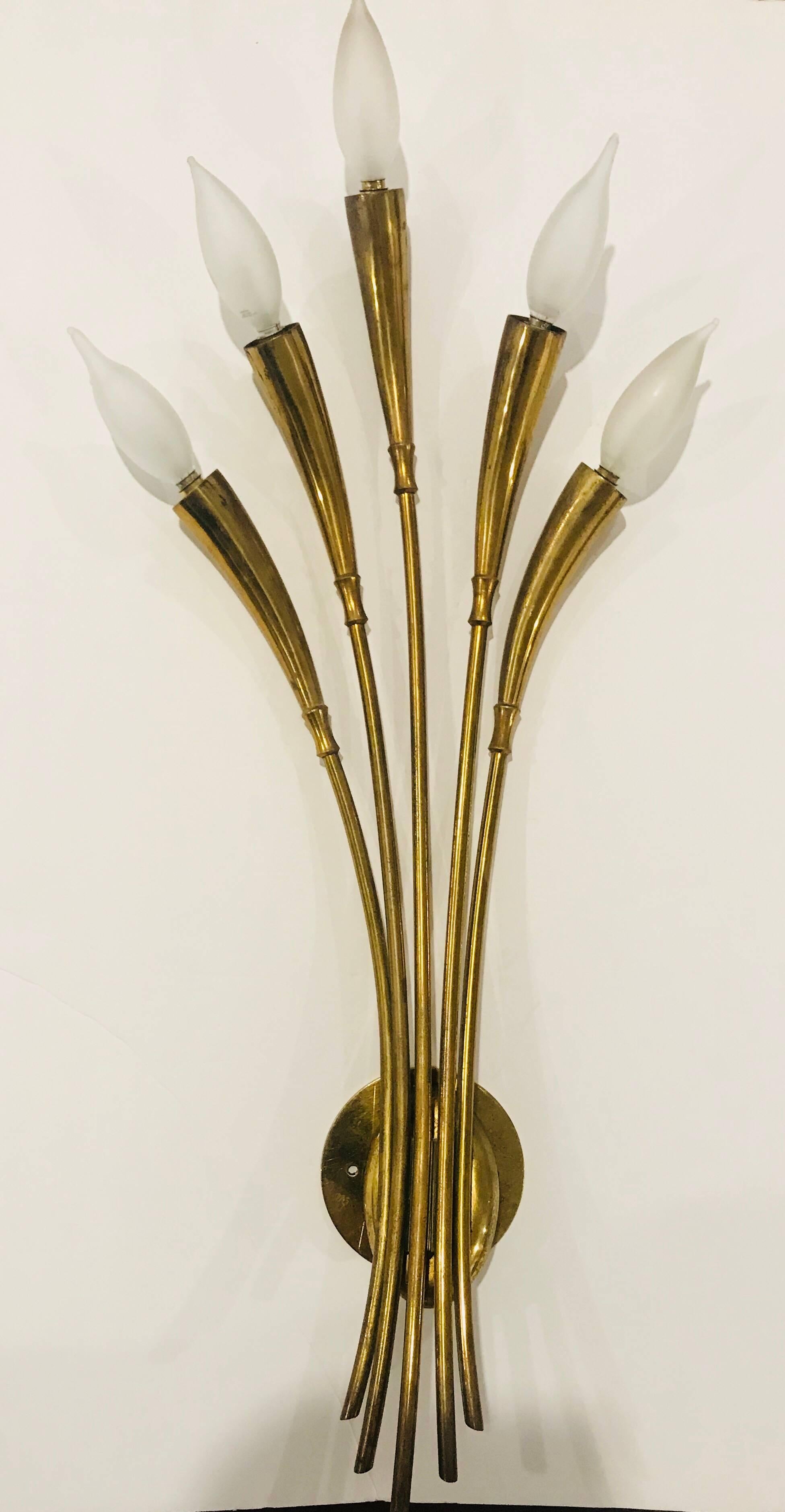 Grande applique floreale Lumi italiana del Medioevo in vendita 1
