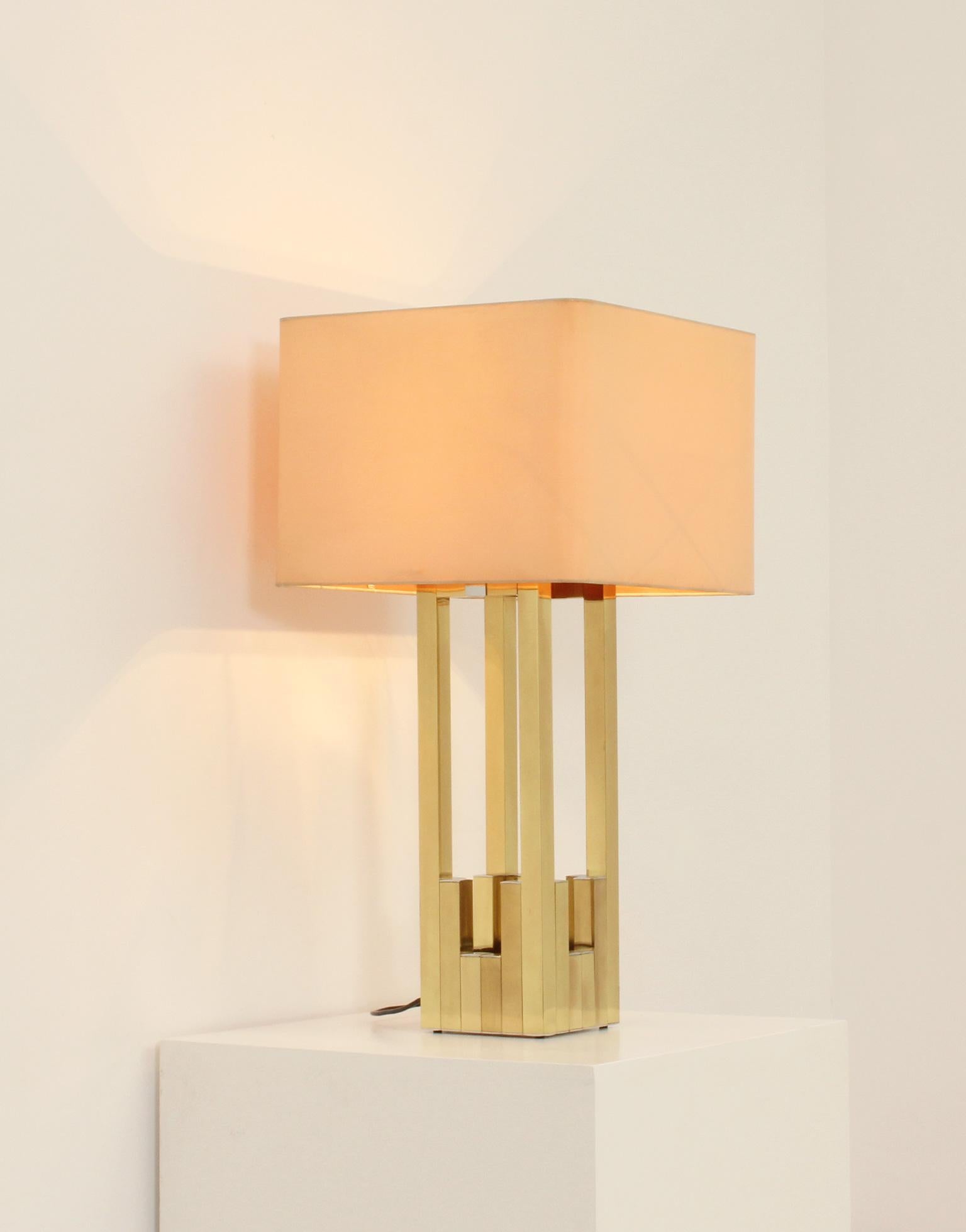 Large Lumica Brass Table Lamp, Spain, 1970s For Sale 5