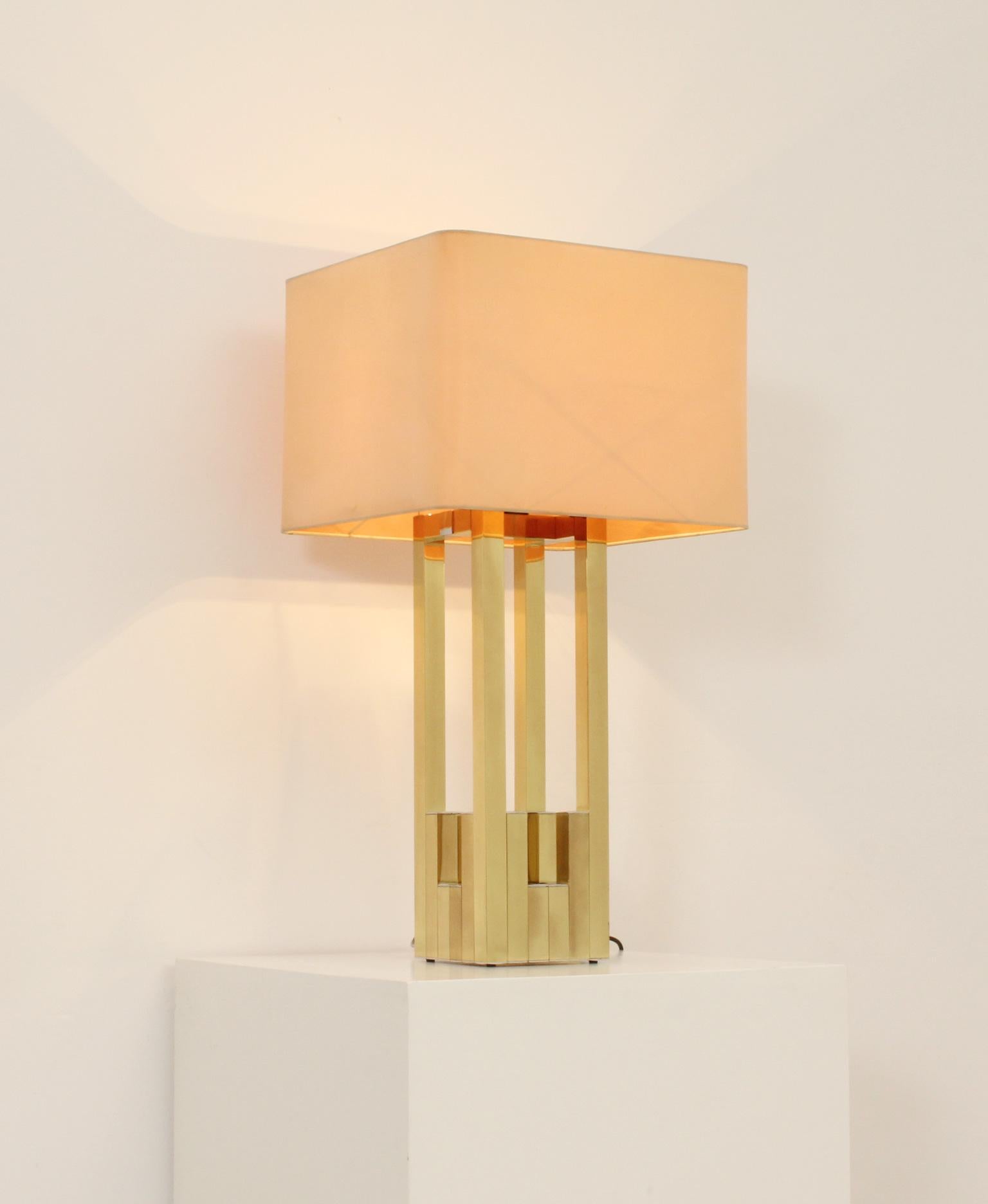Large Lumica Brass Table Lamp, Spain, 1970s For Sale 6