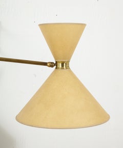 Large Lunel Brass Rectangle Swingarm, France 1950's