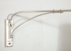 Large Lunel Nickel Plated Swing Arm Sconces, France 1960's