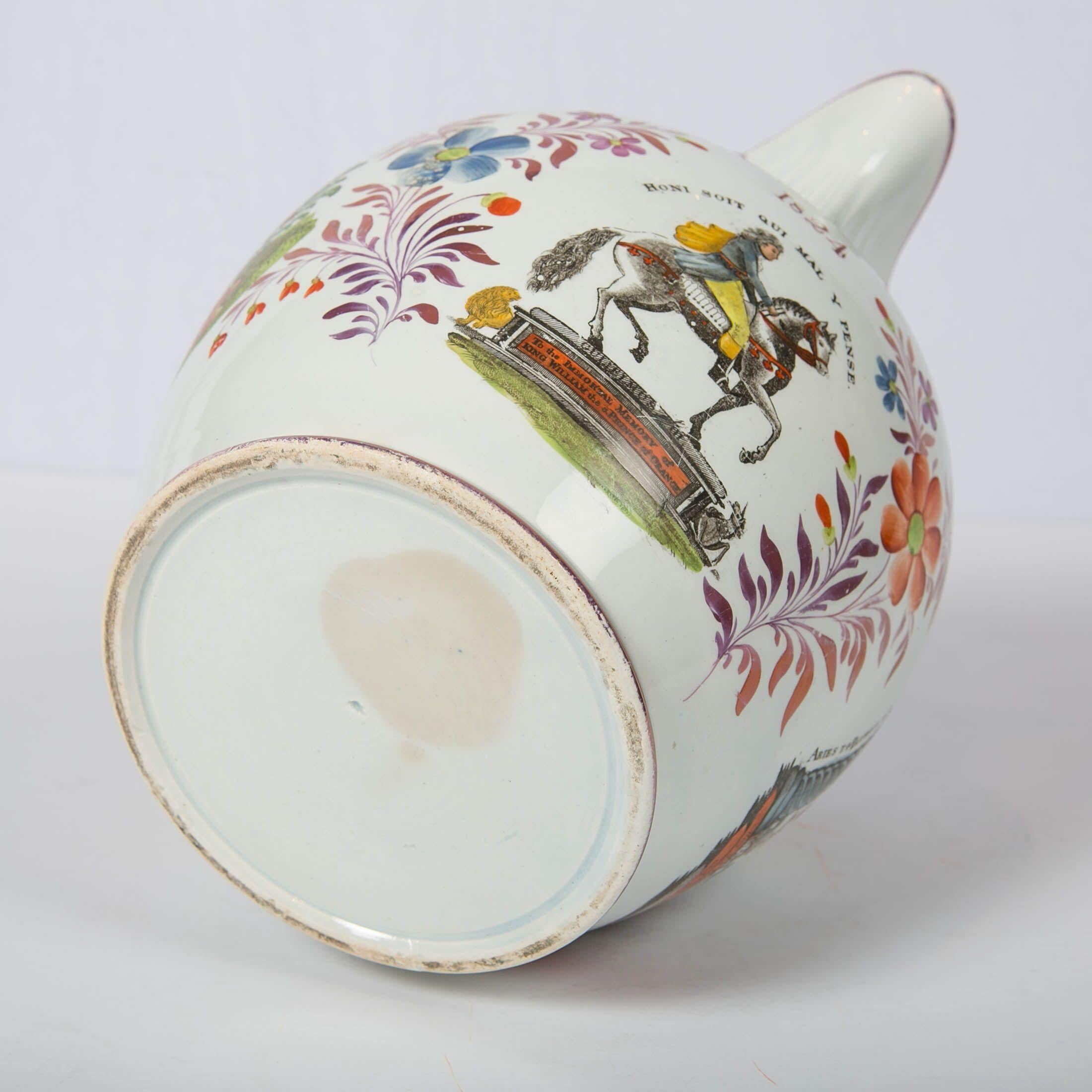 Large Lustre Ware Pitcher Dated 1824 for the Orange Order of Northern Ireland 3
