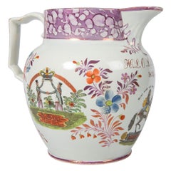 Großer Krug aus Lusterware mit der Jahreszahl 1824 für den Oranierorden von Nordirland