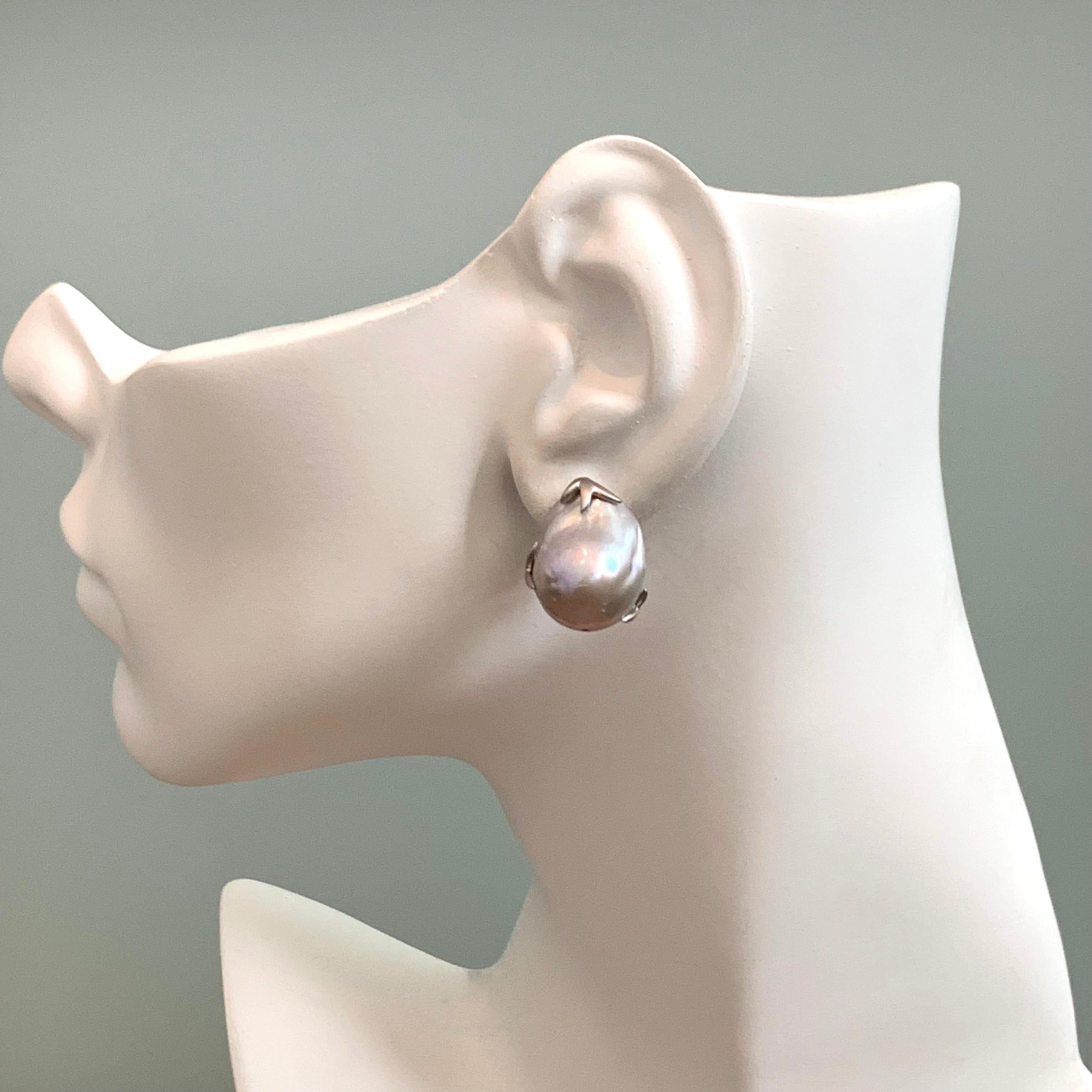 15mm pearl earrings