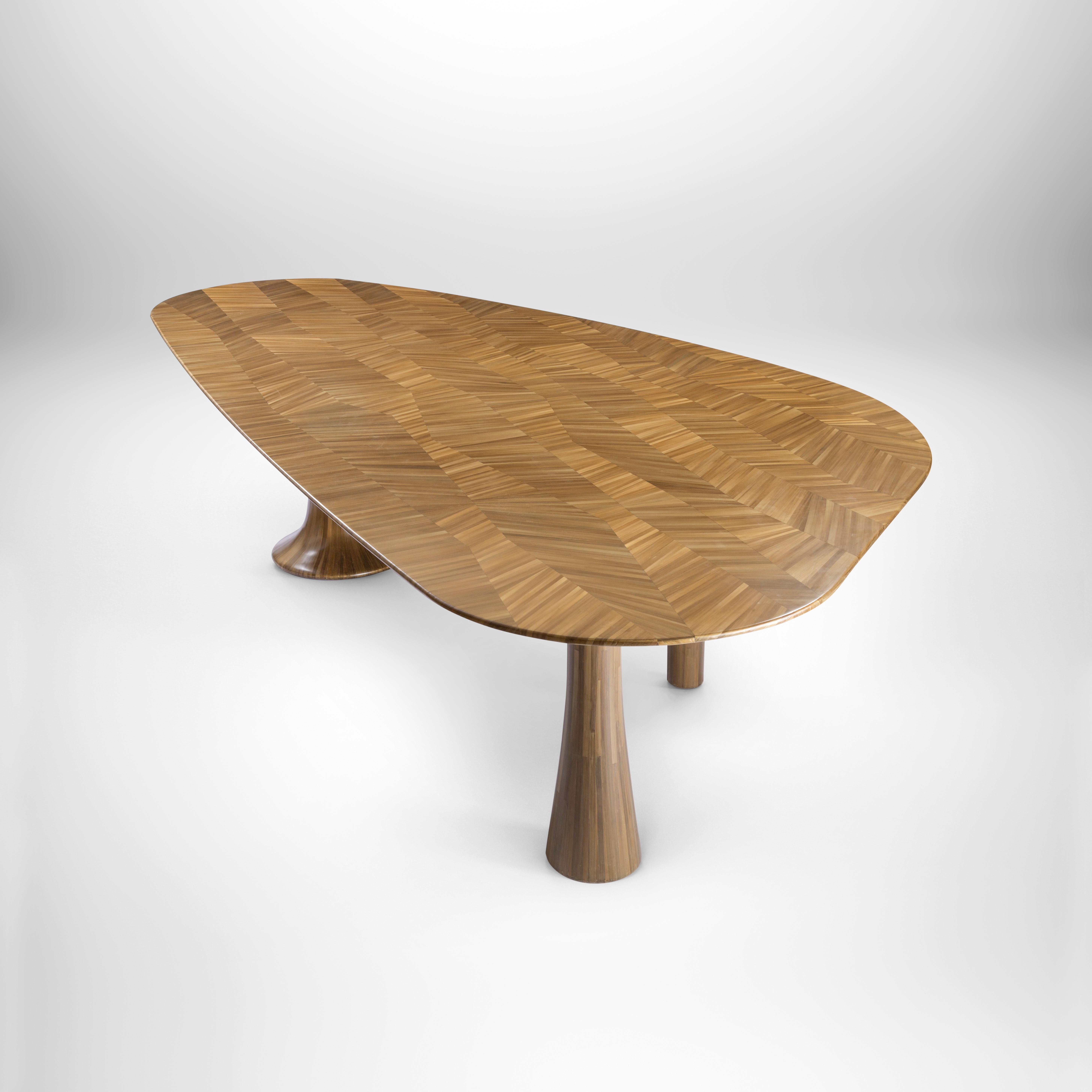 organic shaped dining table