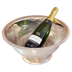 Large Luxury Silver Plated Champagne Ice Bucket / Wine Cooler on Pedestal 45 cm
