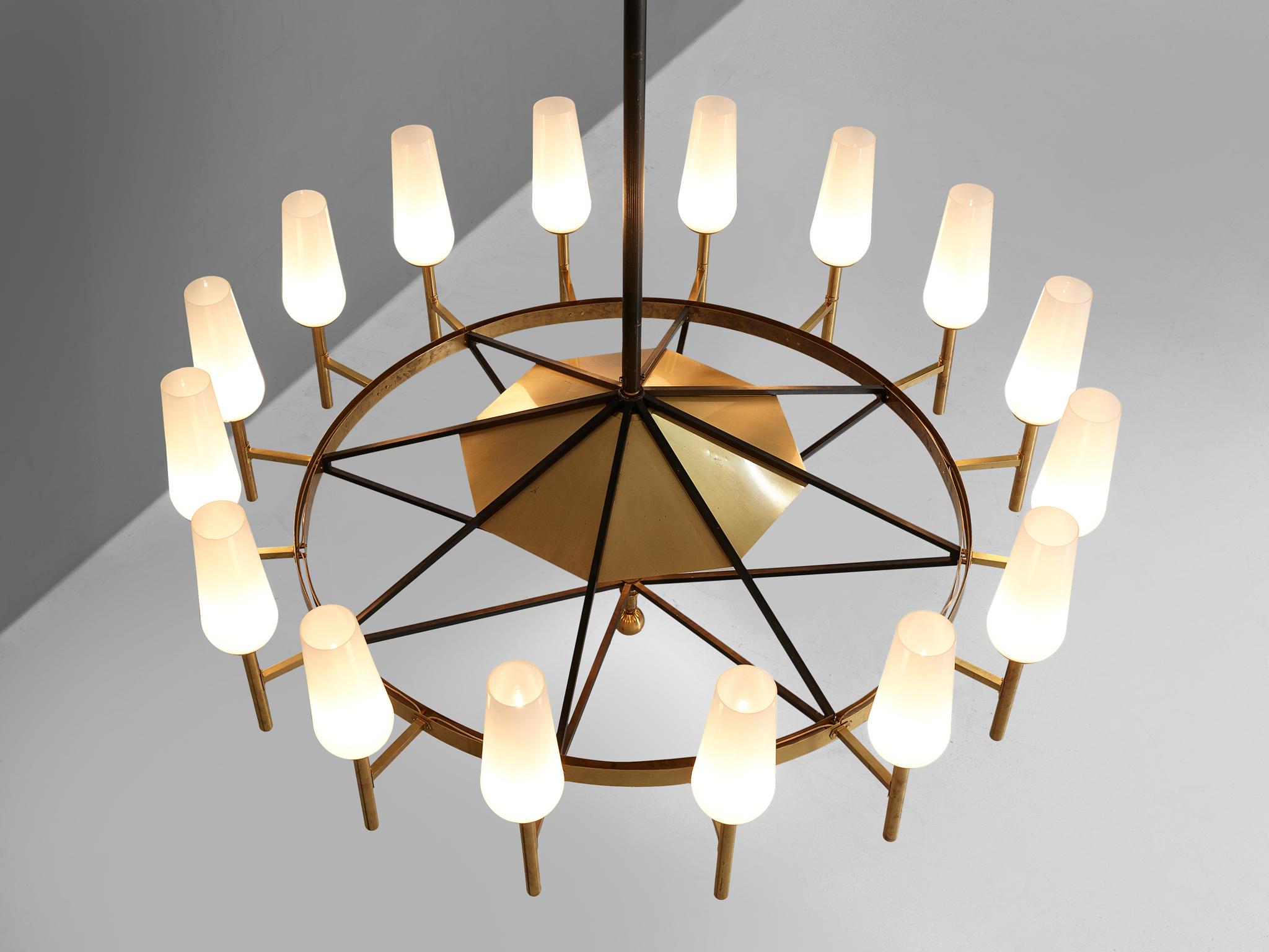 Large Luxus Chandelier by Uno and Östen Kristiansson 3
