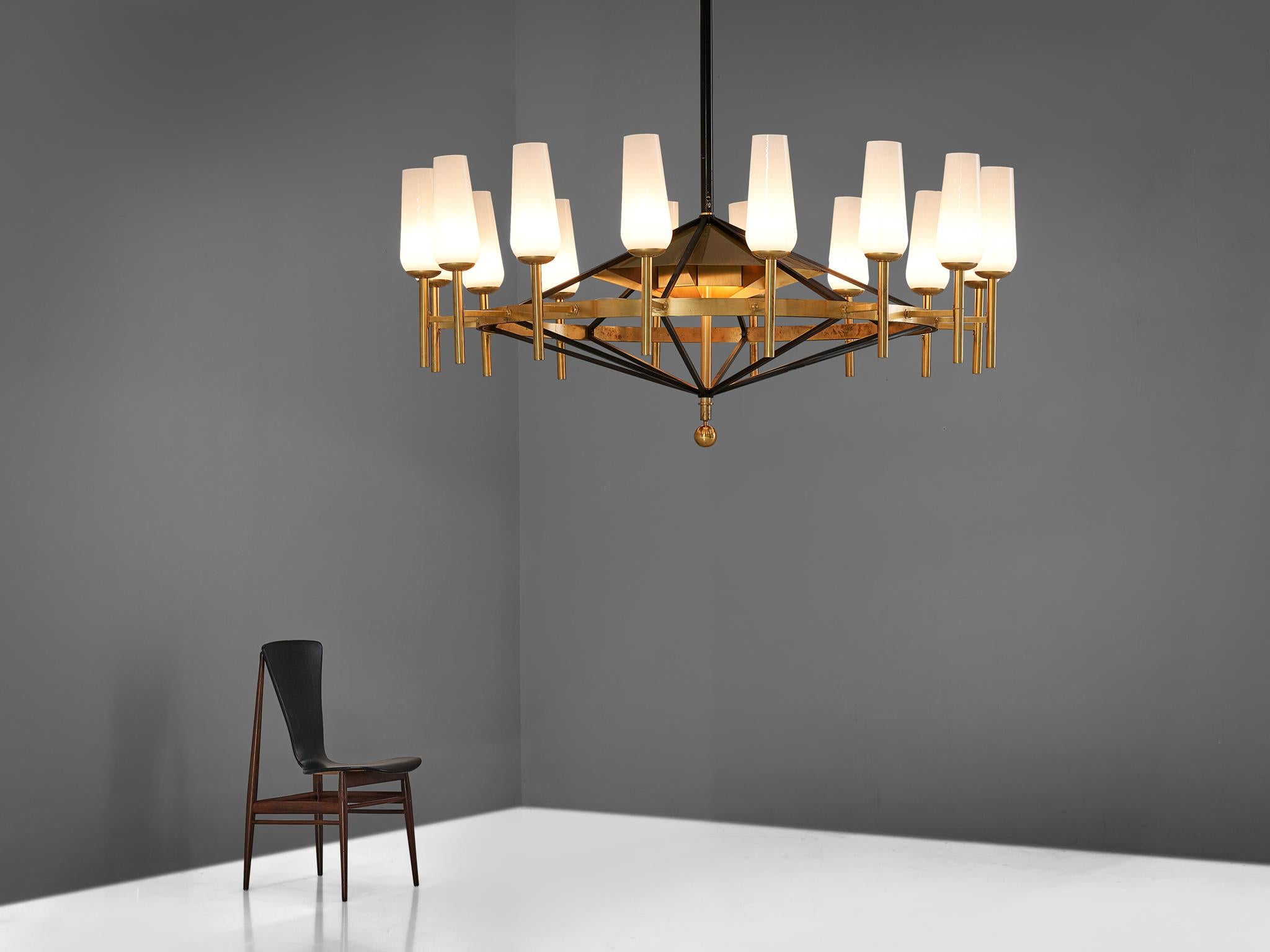 Large Luxus Chandelier by Uno and Östen Kristiansson 5