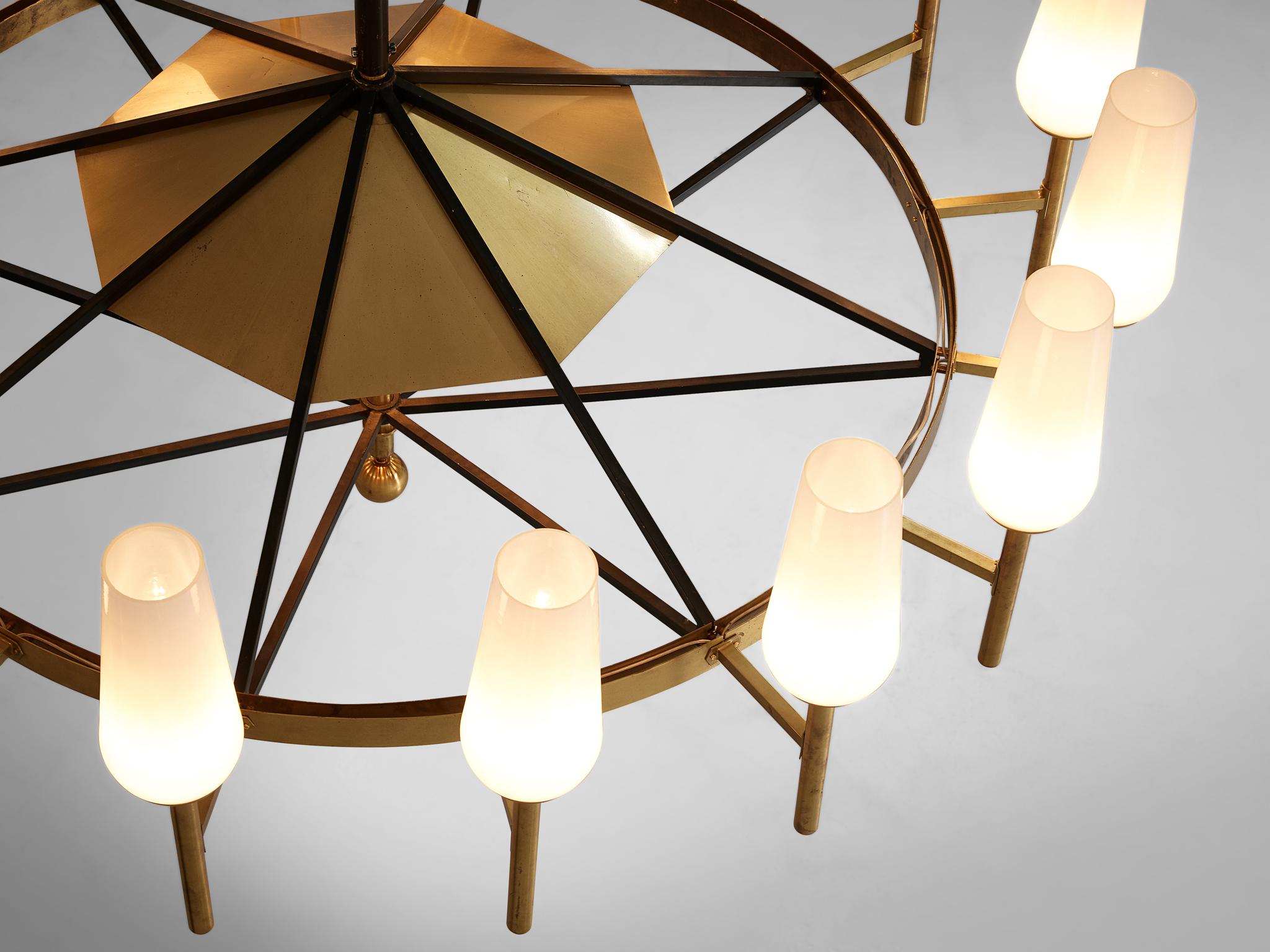 Large Luxus Chandelier by Uno and Östen Kristiansson 2