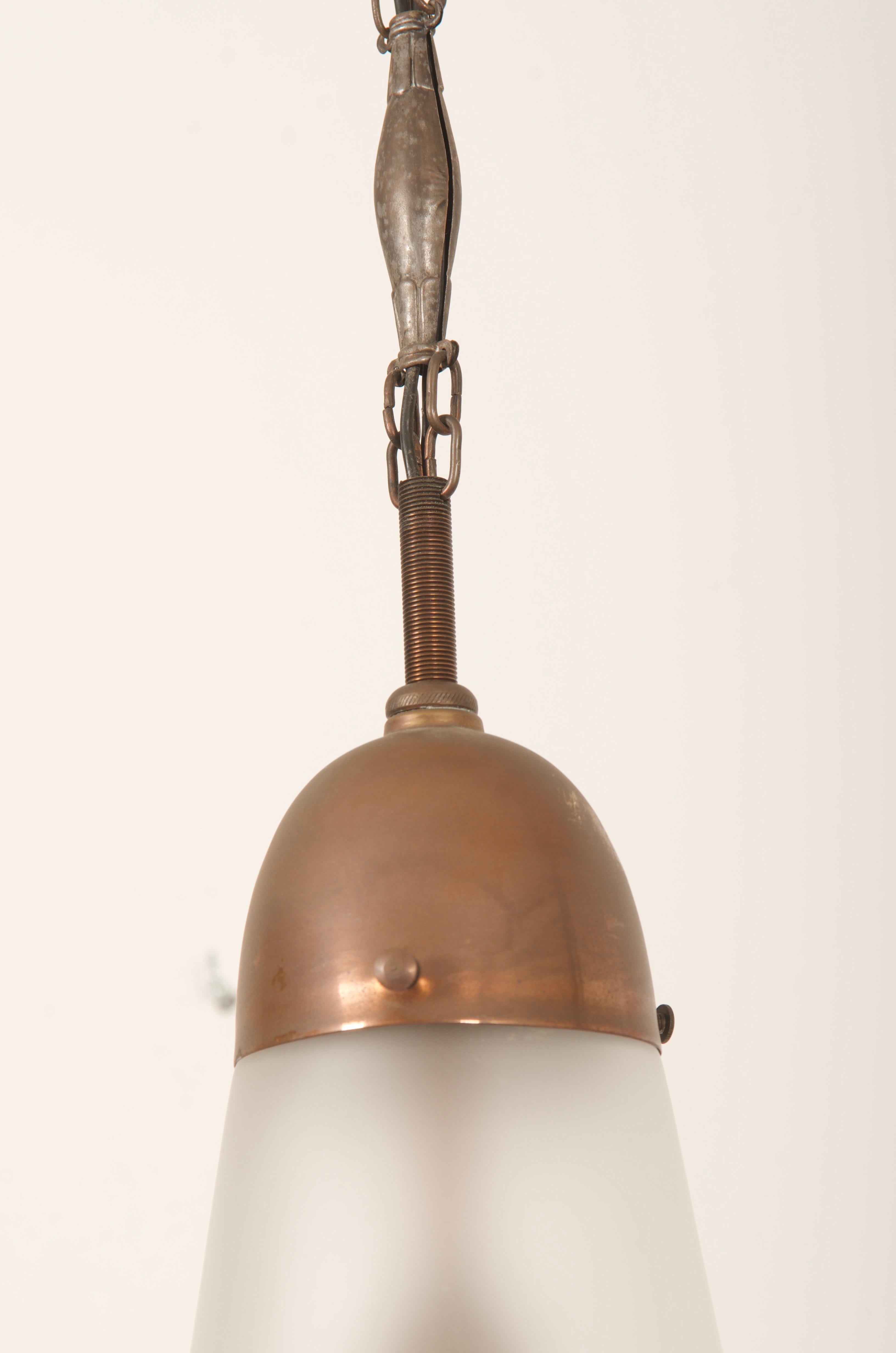 Début du 20ème siècle Grand lustre à suspension Luzette de Peter Behrens pour Siemens Schuckert en vente