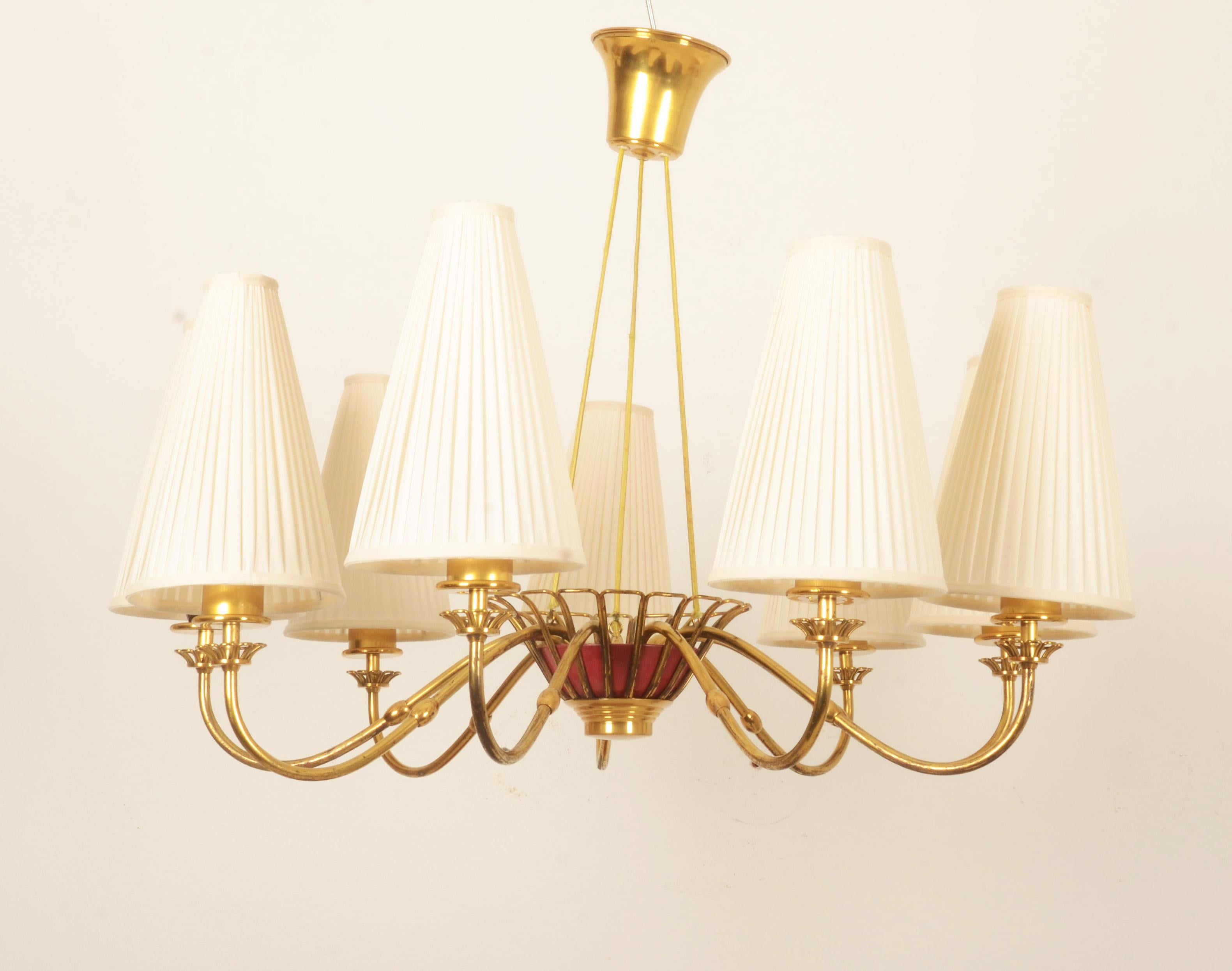 Danese Grande lampadario Lyfa in ottone del Medioevo in vendita