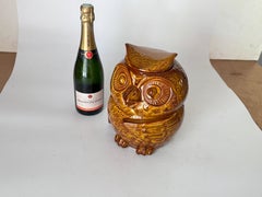 Grand pot en céramique MacCoy avec couvercle Couleur Brown 1960 États-Unis