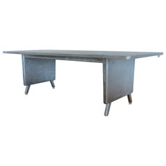 Vintage Large Machine Age Metal Desk/Dining Table