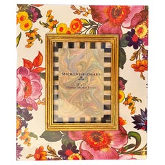 Used Large Mackenzie-Childs Flower Market Picture Frame with White Background