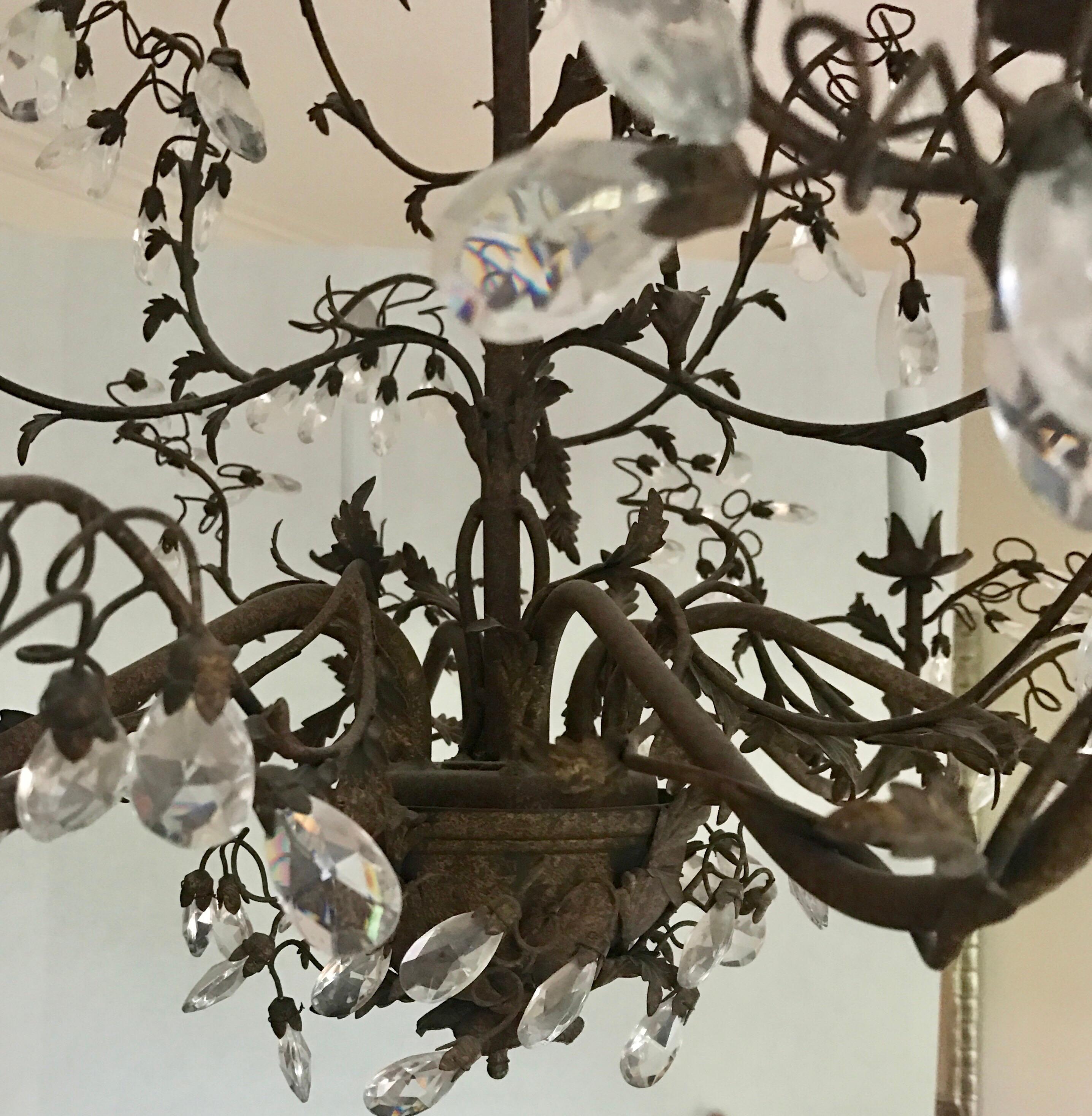 chandelier with vines