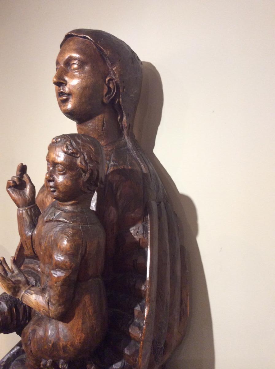 Gran estatua de la Virgen con el Niño , Francia siglo XVI Renacimiento en venta