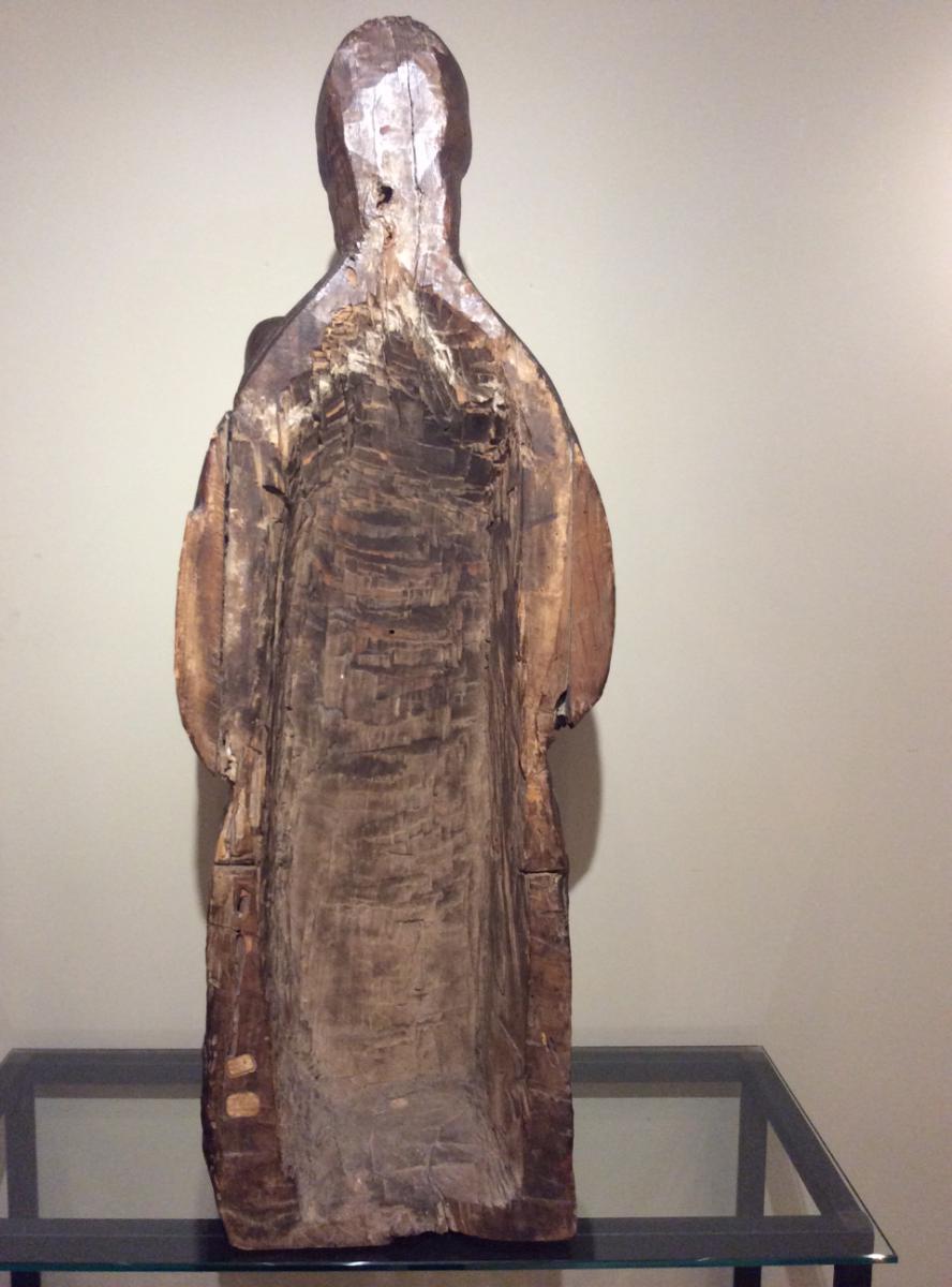Gran estatua de la Virgen con el Niño , Francia siglo XVI Tallado a mano en venta
