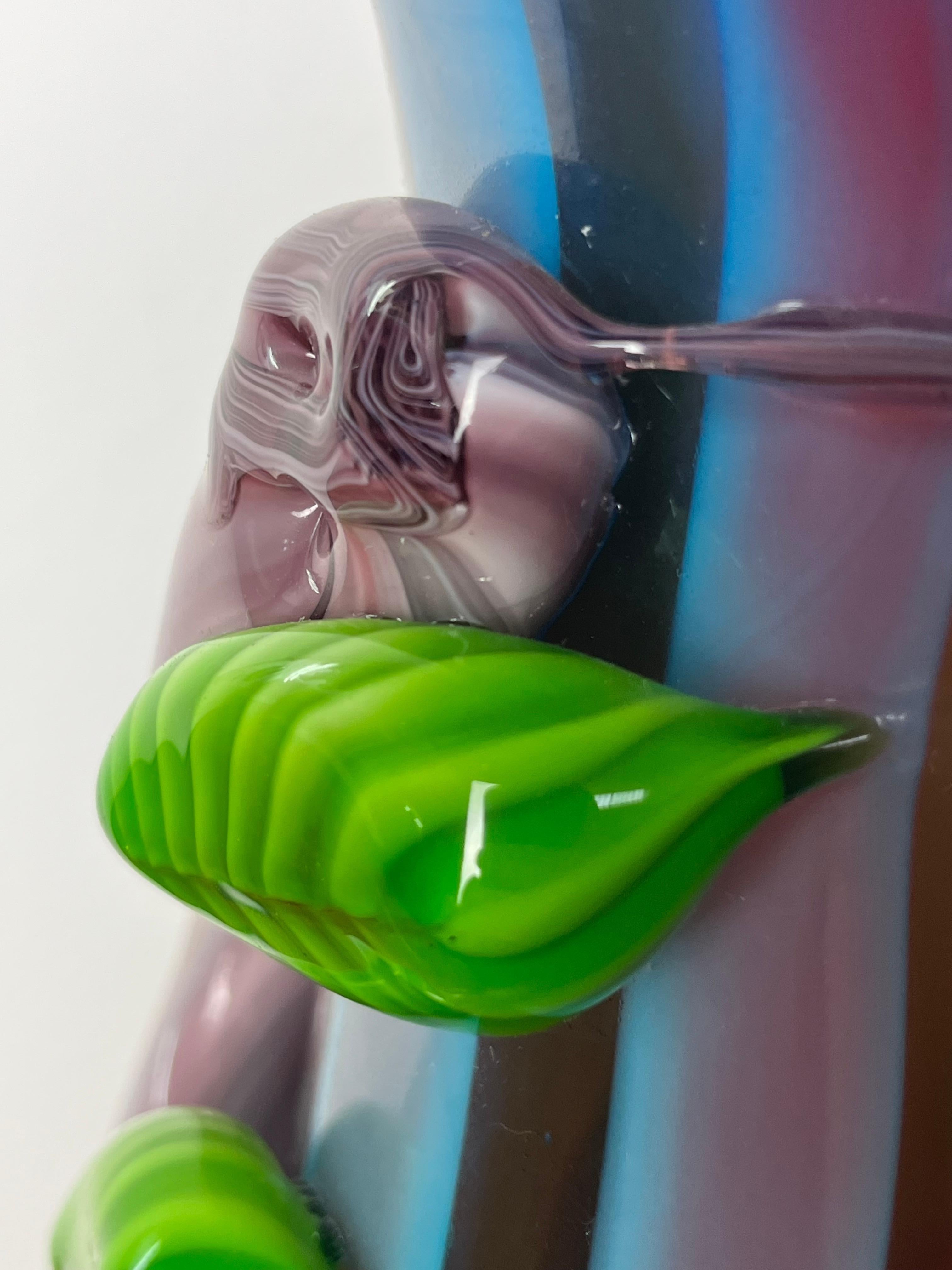 Large Maestri Muranesi Mid-century Polychrome Murano Submerged Glass Vase, 1950s For Sale 4