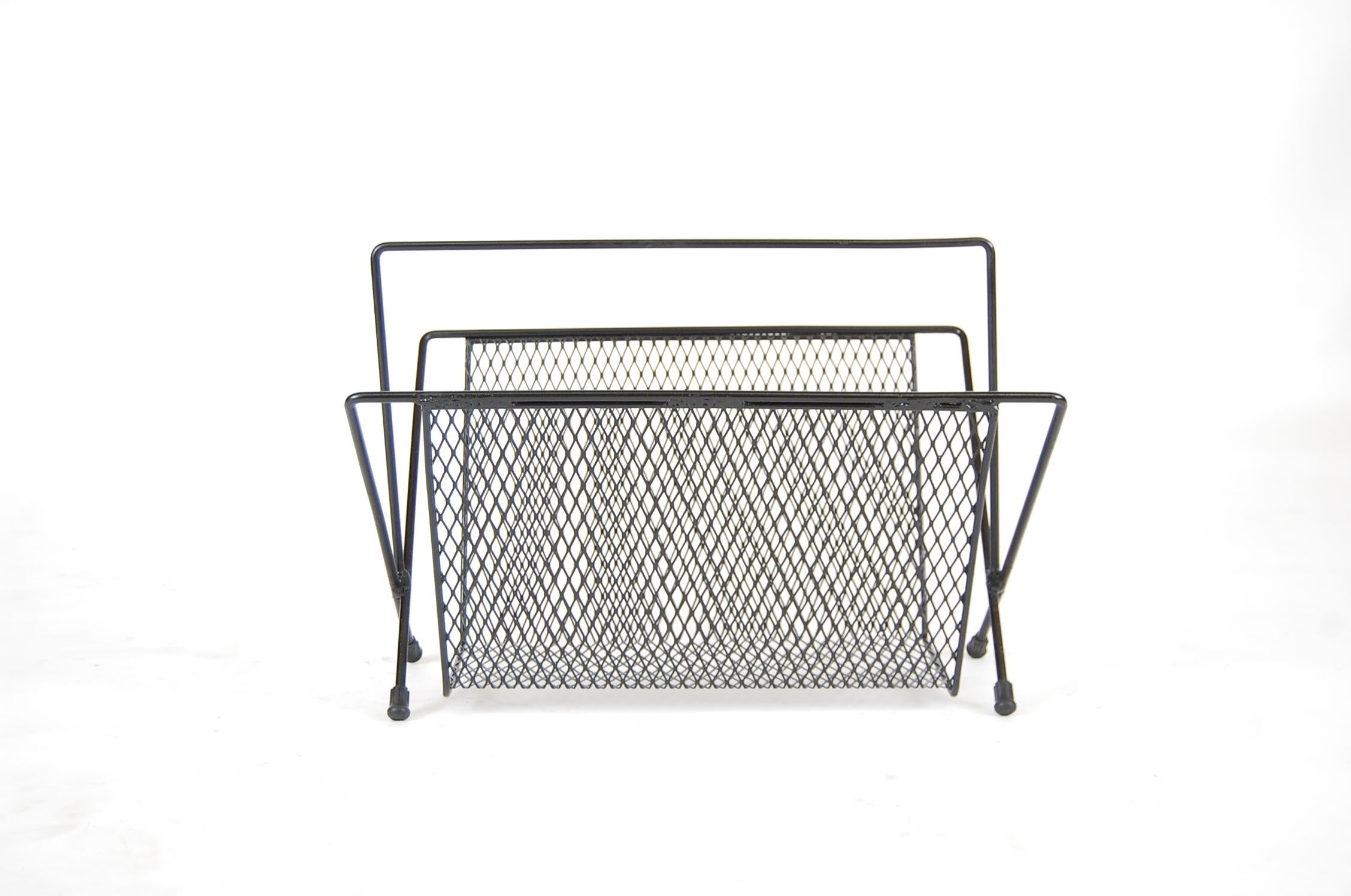American Large Magazine Rack in the Manner of Mathieu Matégot For Sale