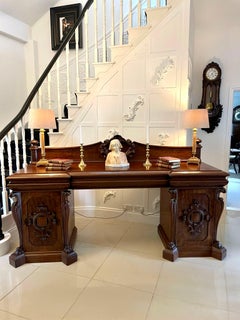 Large Magnificent Antique William IV Carved Mahogany Sideboard