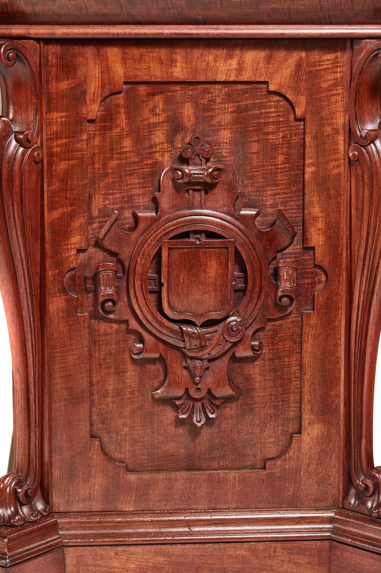 Other Large Magnificent Antique William IV Carved Mahogany Sideboard For Sale