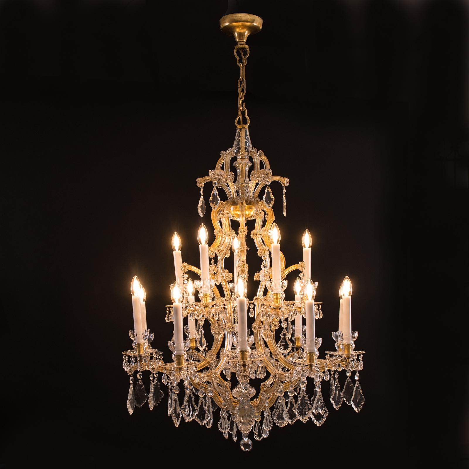 Baroque Revival Large Original Magnificent Lobmeyr/Zahn Chandelier Maria Theresia Style, 1920s