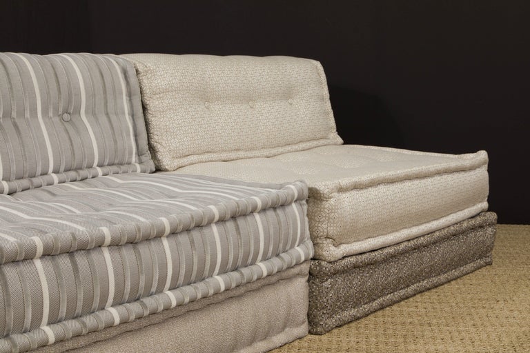 Large 'Mah Jong' Sectional Sofa Set by Hans Hopfer for Roche Bobois, Signed  For Sale 7