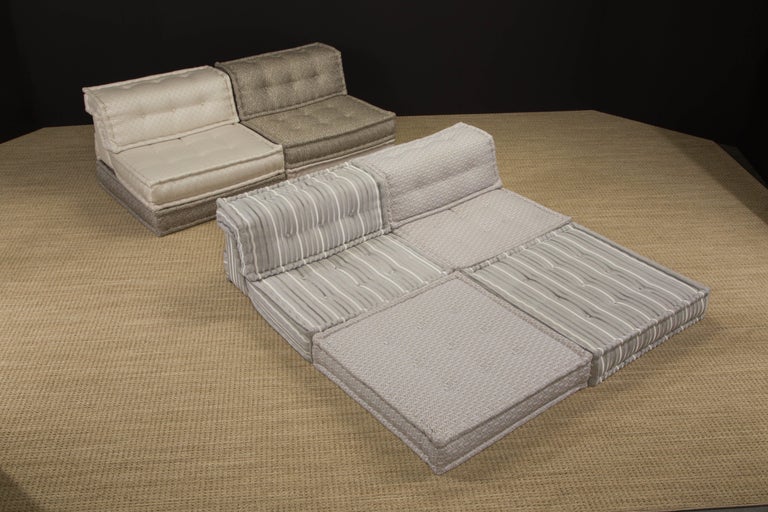 Large 'Mah Jong' Sectional Sofa Set by Hans Hopfer for Roche Bobois, Signed  For Sale 10