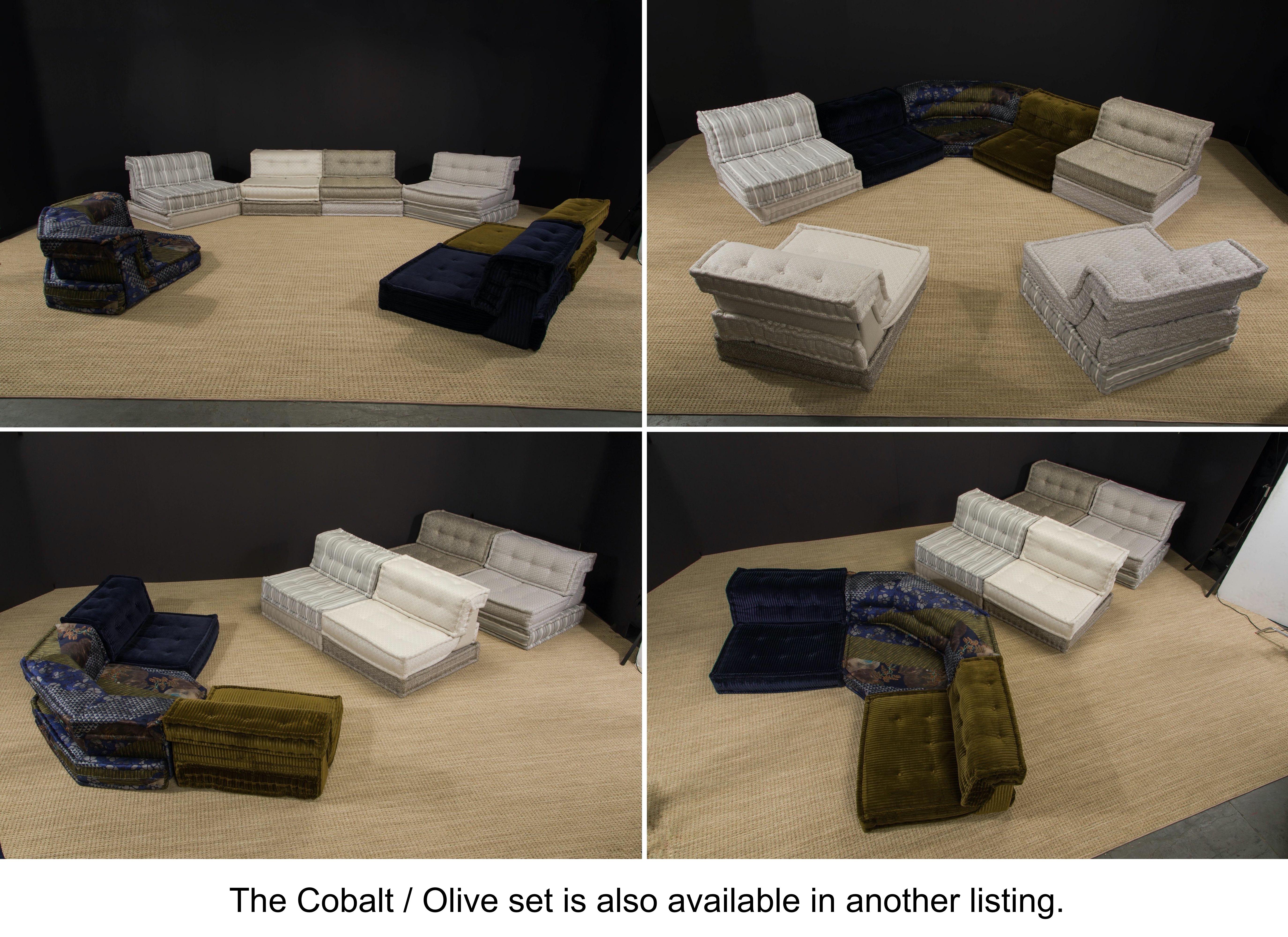 Large 'Mah Jong' Sectional Sofa Set by Hans Hopfer for Roche Bobois, Signed  12