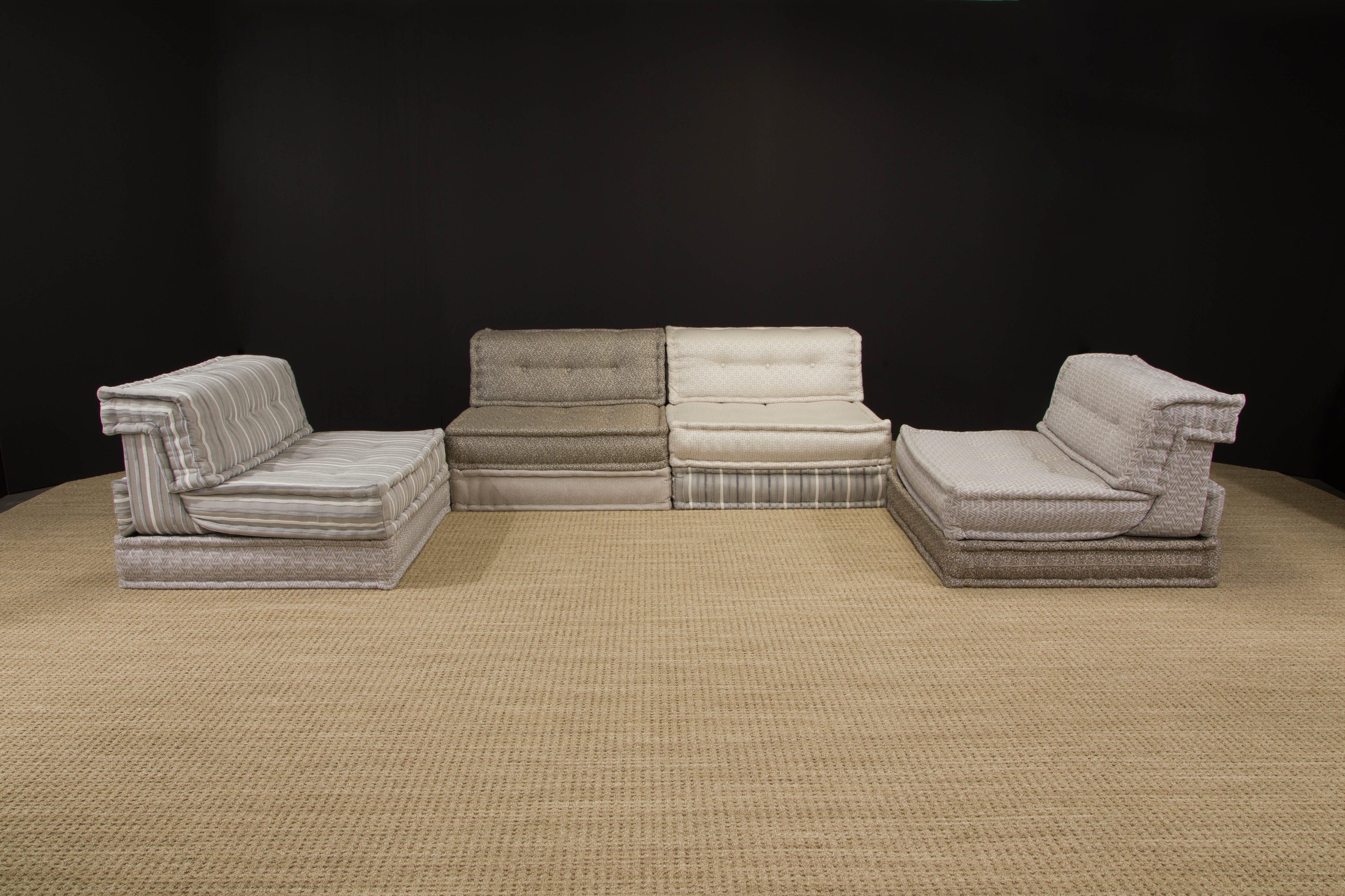 French Large 'Mah Jong' Sectional Sofa Set by Hans Hopfer for Roche Bobois, Signed 